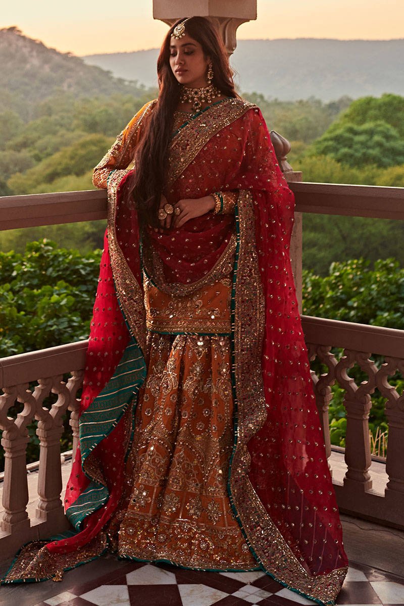 Maria B Gul Hand Embellished Organza Party Wear Suit - Designer Photoshoot Gallery Angle 9 | IQNAZ Couture