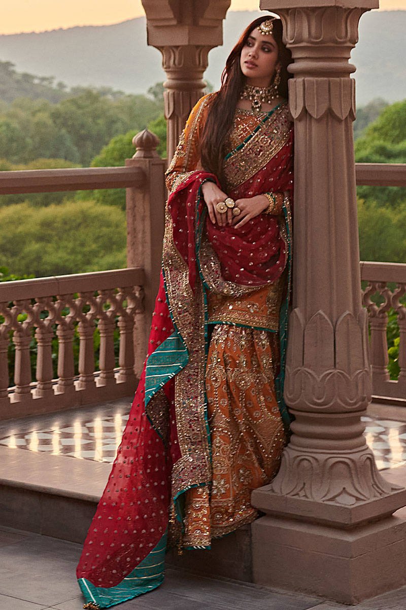 Maria B Gul Hand Embellished Organza Party Wear Suit - Designer Photoshoot Gallery Angle 10 | IQNAZ Couture