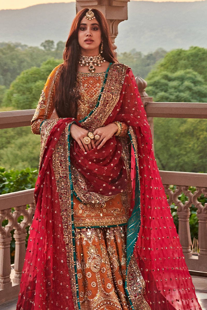 Maria B Gul Hand Embellished Organza Party Wear Suit - Designer Photoshoot Gallery Angle 11 | IQNAZ Couture