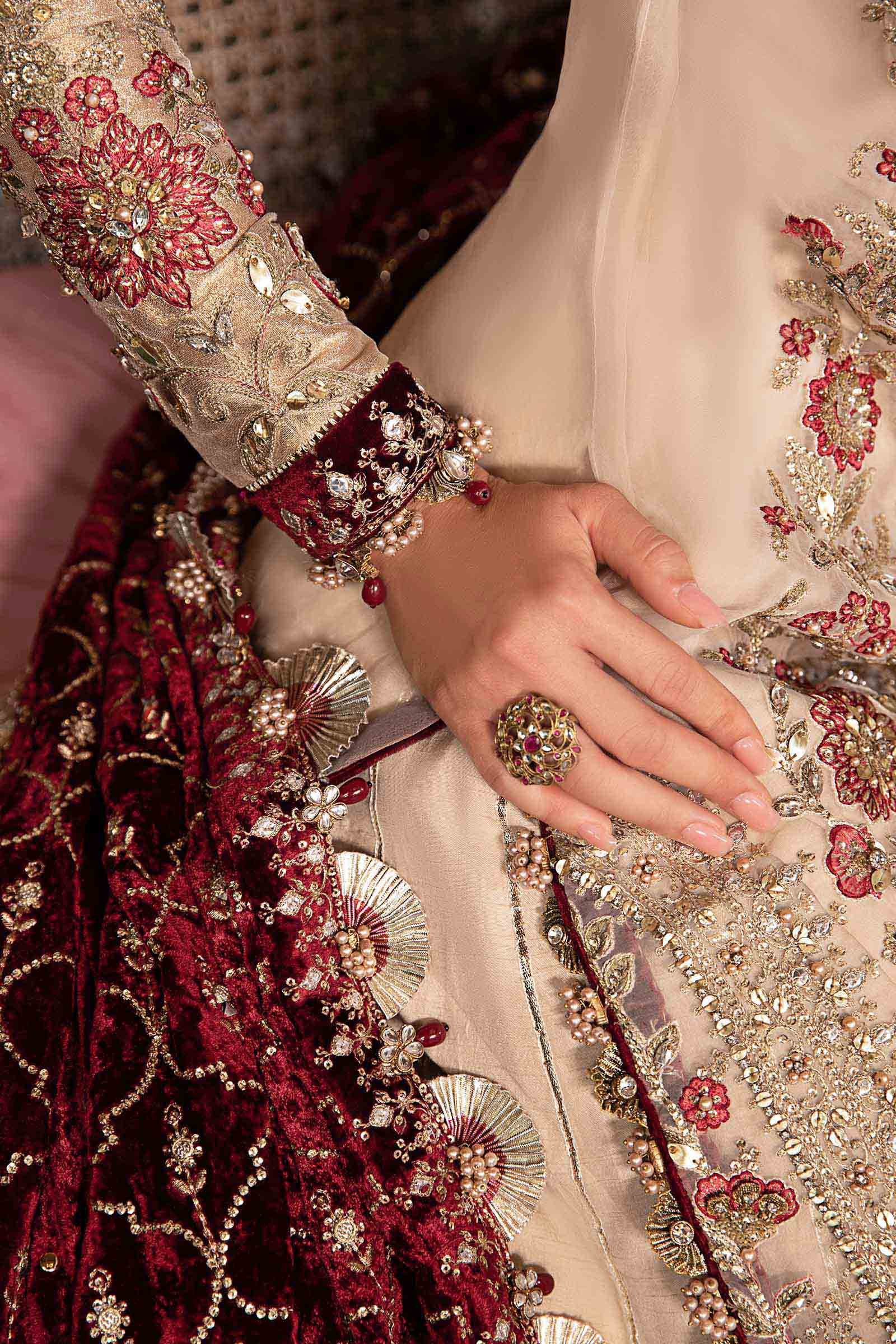 Maria B BD-2905 Hand Embellished Organza Party Wear Suit - Designer Photoshoot Gallery Angle 6 | IQNAZ Couture
