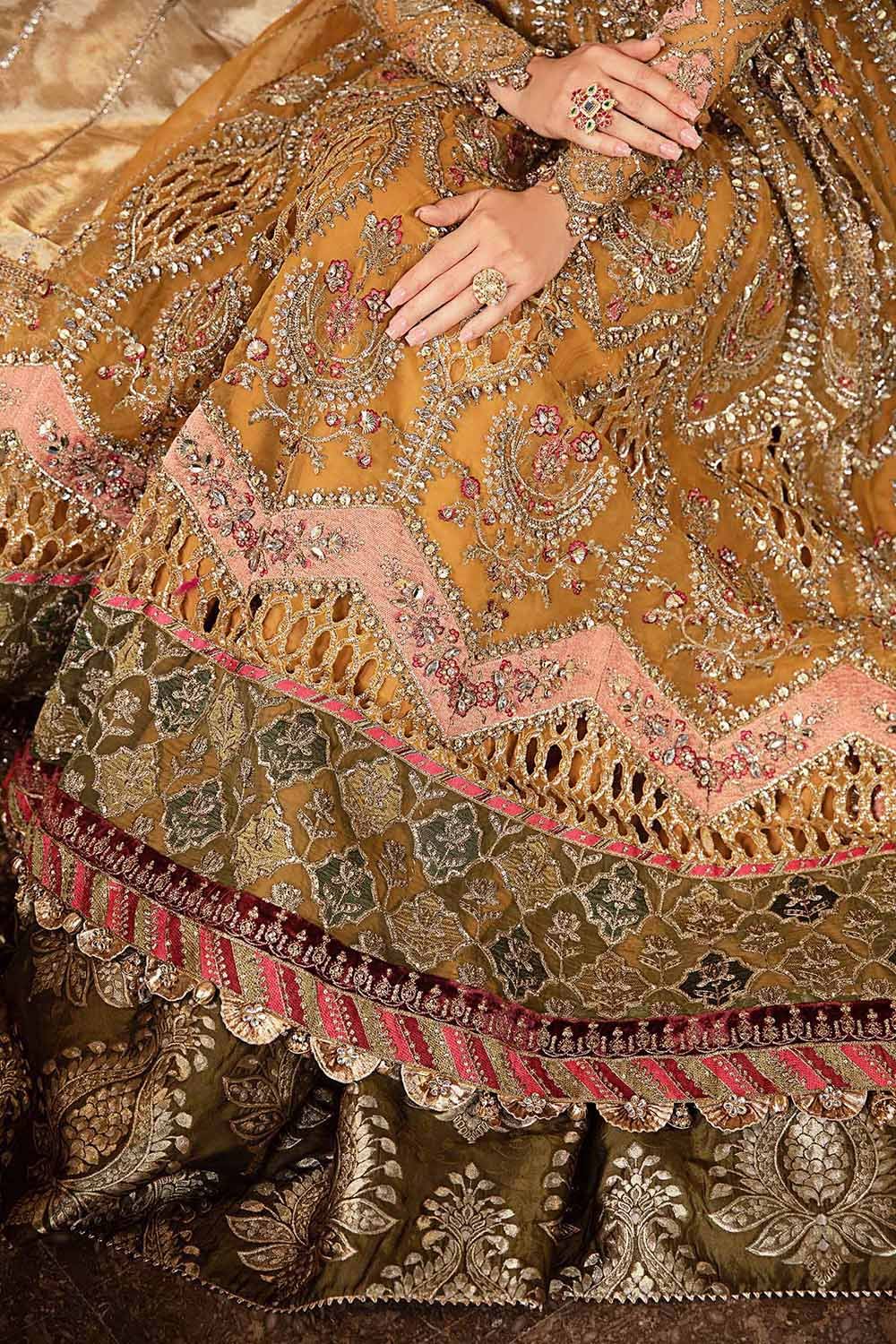 Maria B BD-2907 Hand Embellished Organza Suit with Lehenga - Designer Photoshoot Gallery Angle 10 | IQNAZ Couture