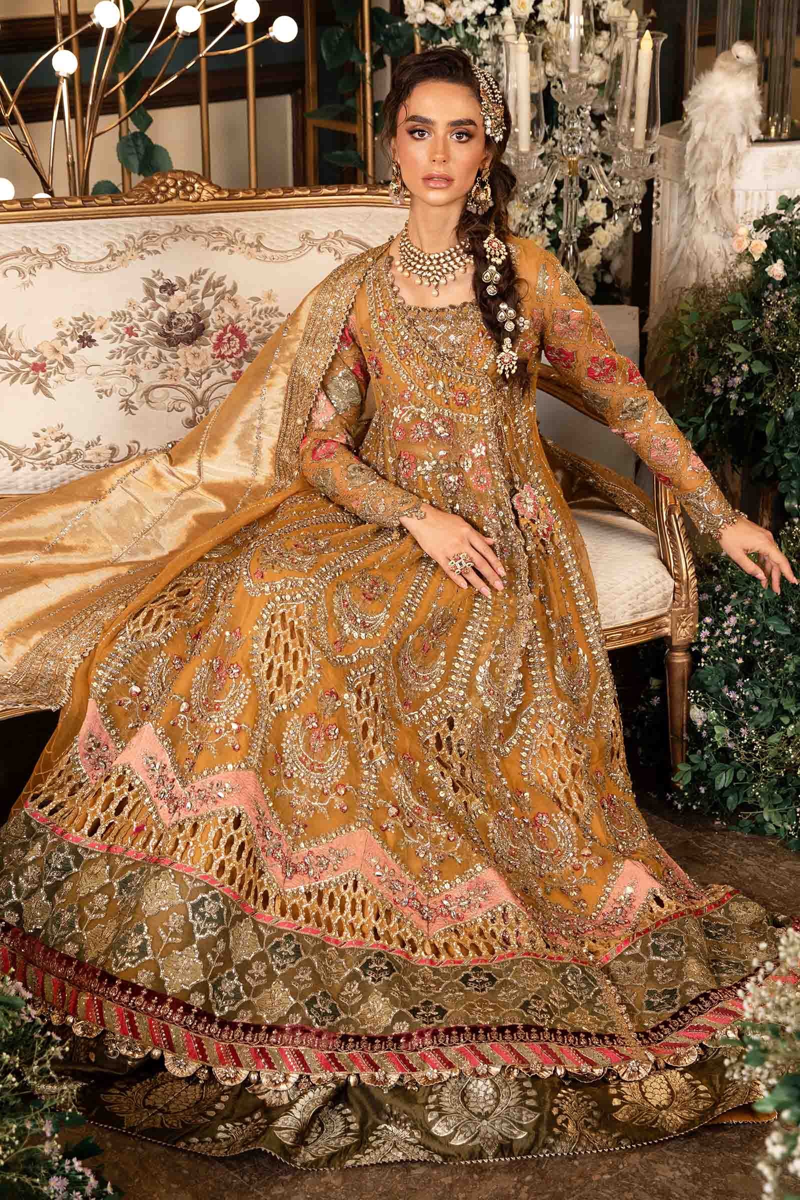 Maria B BD-2907 Hand Embellished Organza Suit with Lehenga - Designer Photoshoot Gallery Angle 6 | IQNAZ Couture