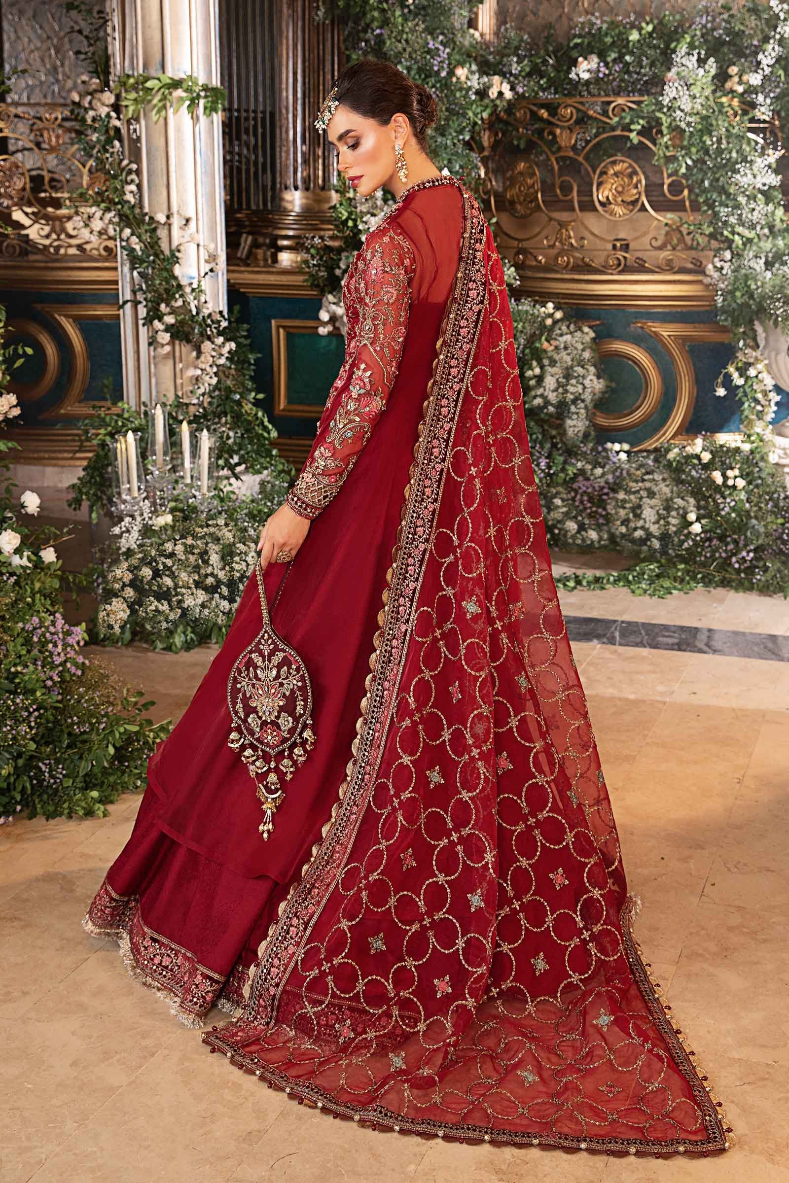 Maria B BD-2908 Hand Embellished Organza Flared Suit - Designer Photoshoot Gallery Angle 9 | IQNAZ Couture