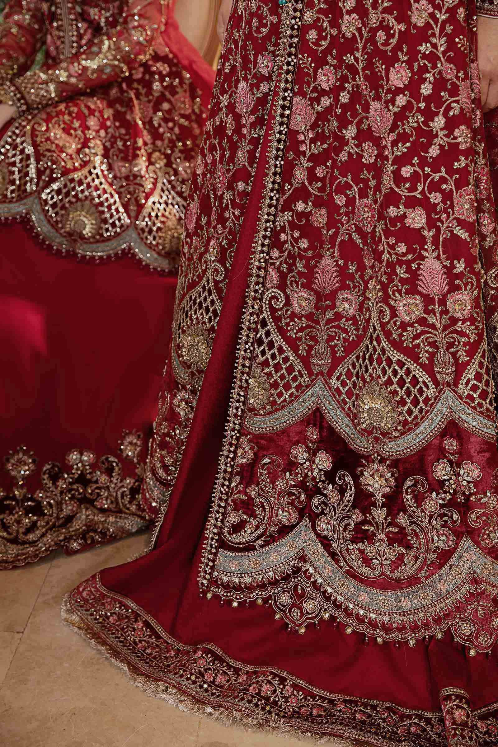 Maria B BD-2908 Hand Embellished Organza Flared Suit - Designer Photoshoot Gallery Angle 8 | IQNAZ Couture