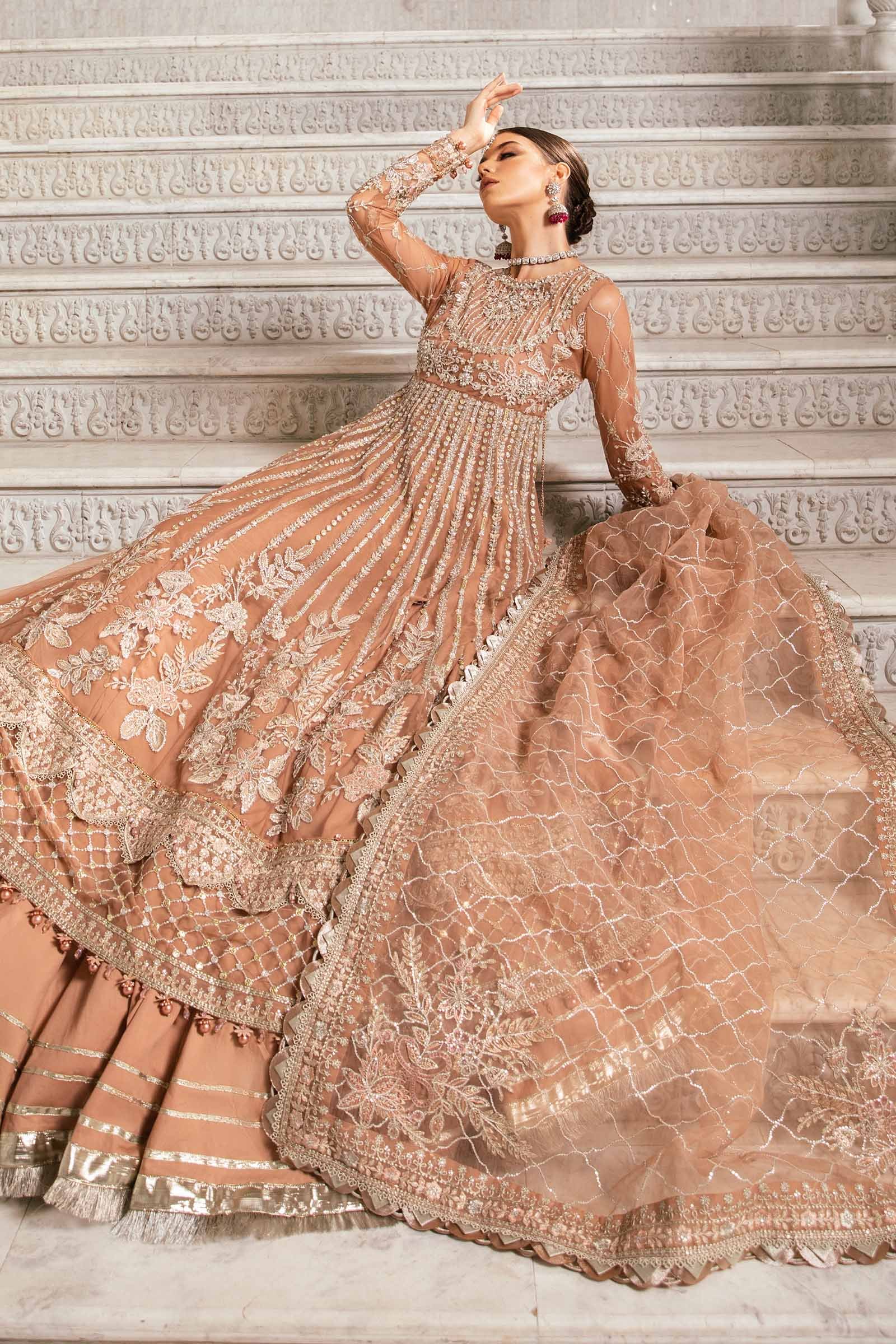 Maria B BD-2804 Hand Embellished Organza Suit with Skirt – Trouser & Bottom Fabric Maria B BD-2804 Hand Embellished Organza Suit with Skirt - Matching Bottom & Trouser Fabric Details | IQNAZ