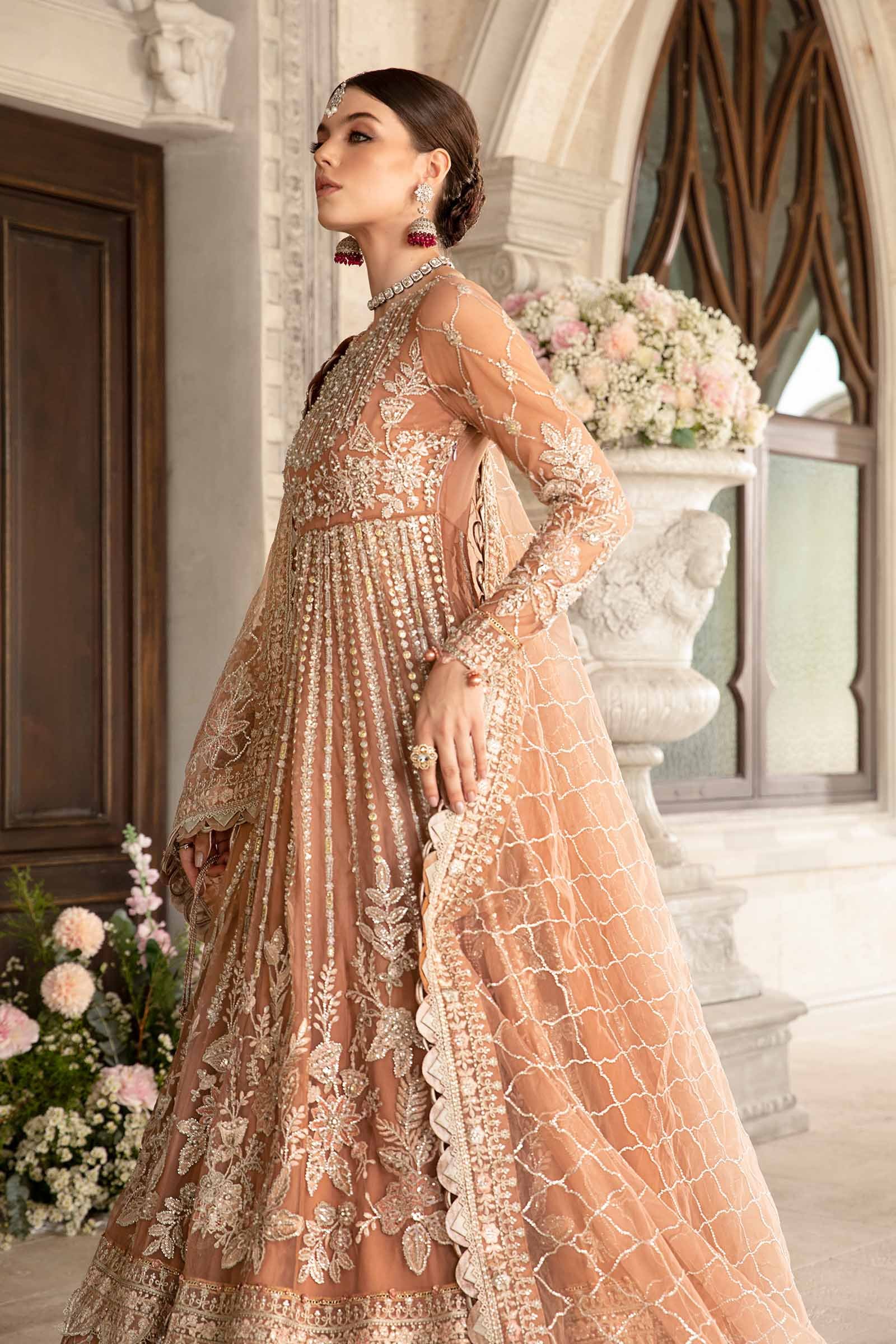 Maria B BD-2804 Hand Embellished Organza Suit with Skirt – Photoshoot Angle 6 Maria B BD-2804 Hand Embellished Organza Suit with Skirt - Designer Photoshoot Gallery Angle 6 | IQNAZ Couture