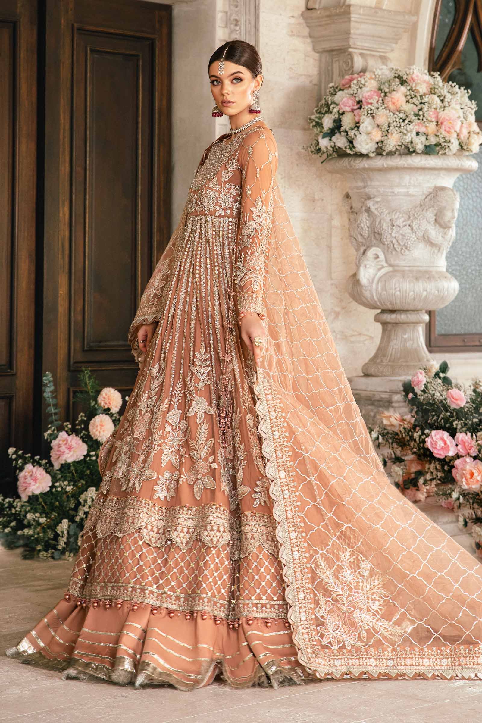 Maria B BD-2804 Hand Embellished Organza Suit with Skirt – Photoshoot Angle 12 Maria B BD-2804 Hand Embellished Organza Suit with Skirt - Designer Photoshoot Gallery Angle 12 | IQNAZ Couture