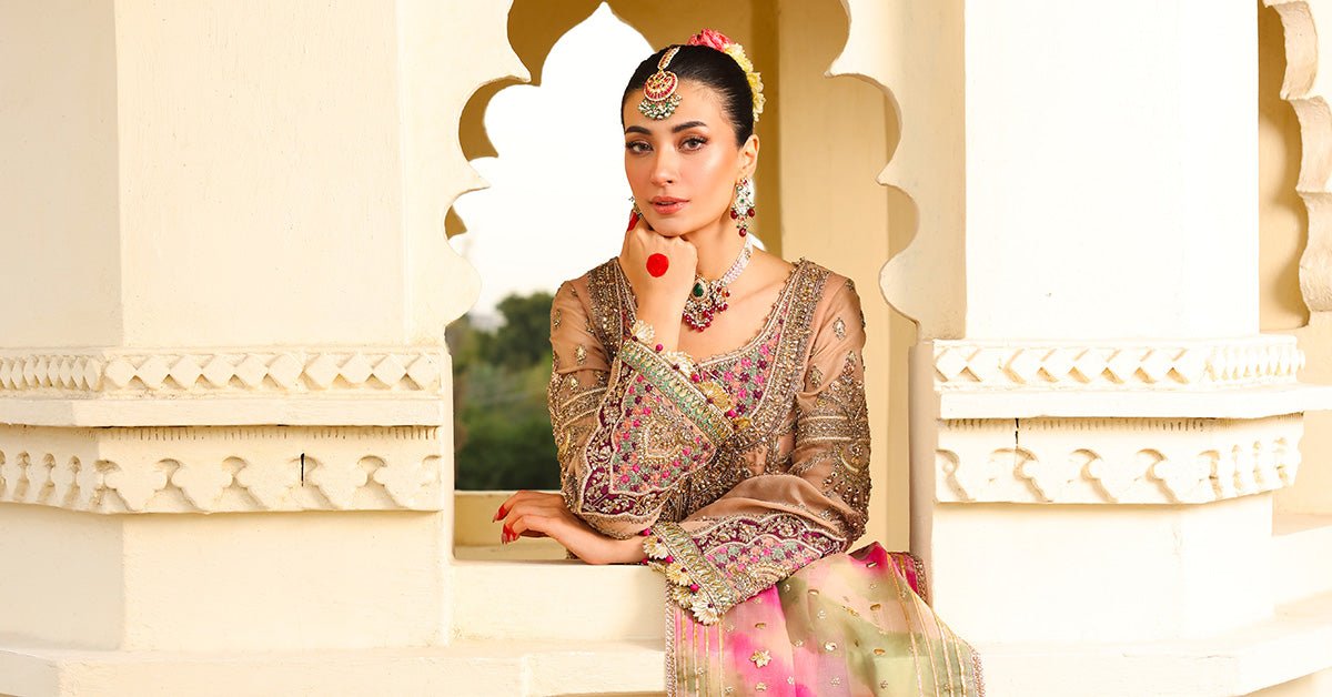 Faiza Saqlain Zeena Embroidered Organza Party Wear Suit – Photoshoot Angle 11 Faiza Saqlain Zeena Embroidered Organza Party Wear Suit - Designer Photoshoot Gallery Angle 11 | IQNAZ Couture