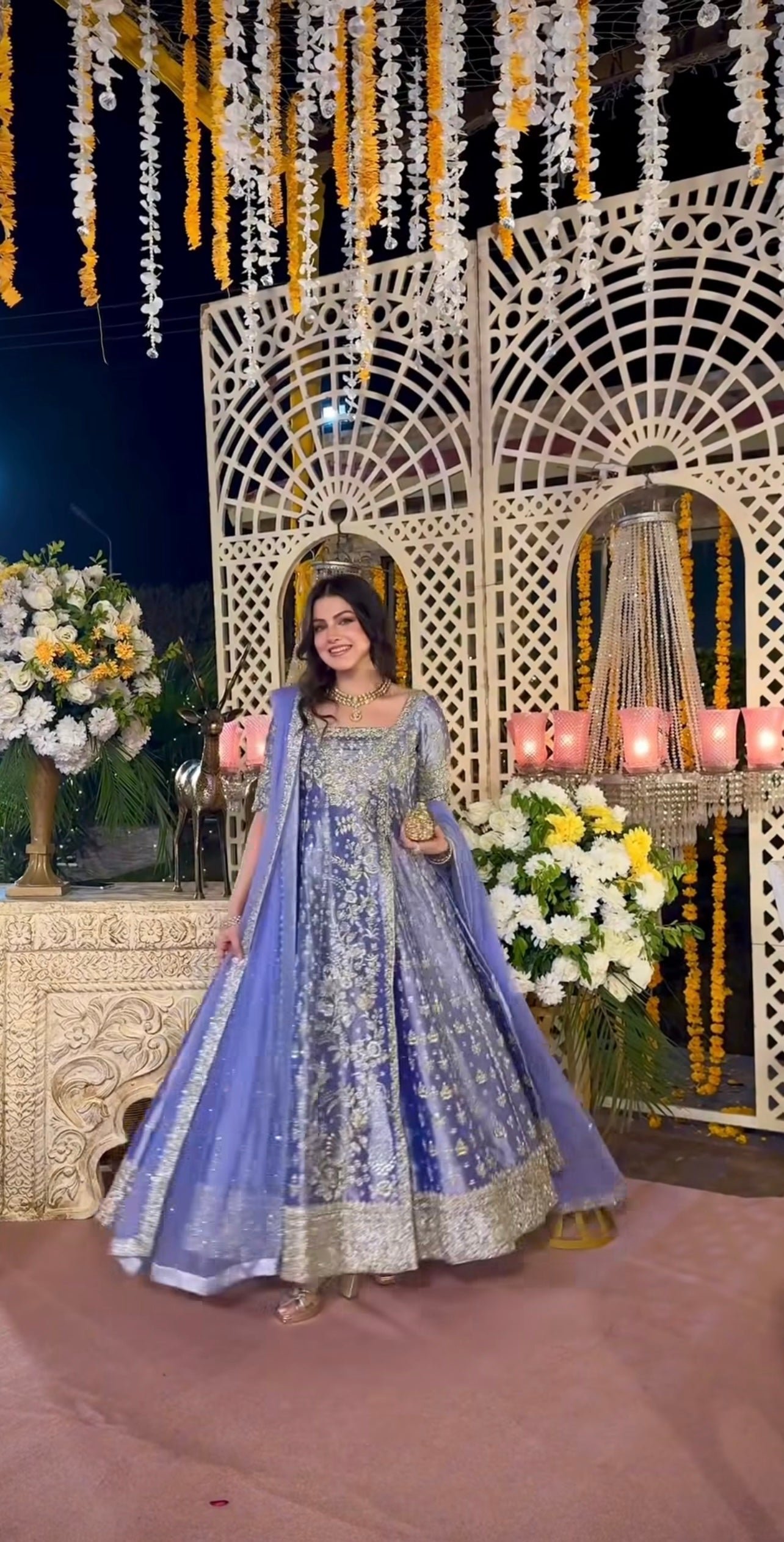 Haris Shakeel Hand Embellished Organza Party Wear Suit – Dupatta & Border Detailing Haris Shakeel Hand Embellished Organza Party Wear Suit - Four-Sided Embroidered Dupatta & Pallu Border | IQNAZ