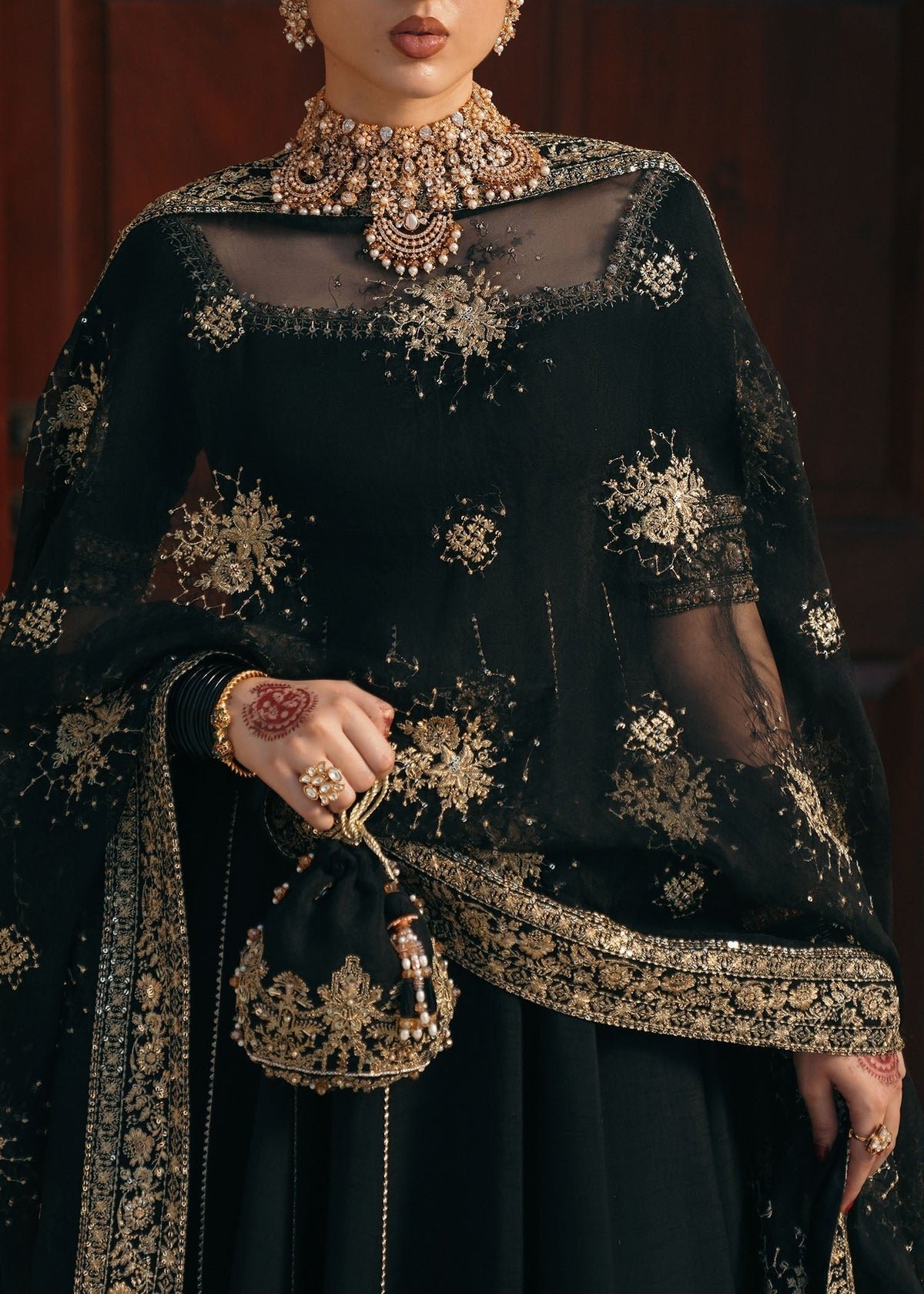 Kanwal Malik Kajal Hand Embellished Organza Party Wear Suit - Embroidered Back & Daman Silhouette Detailing | IQNAZ