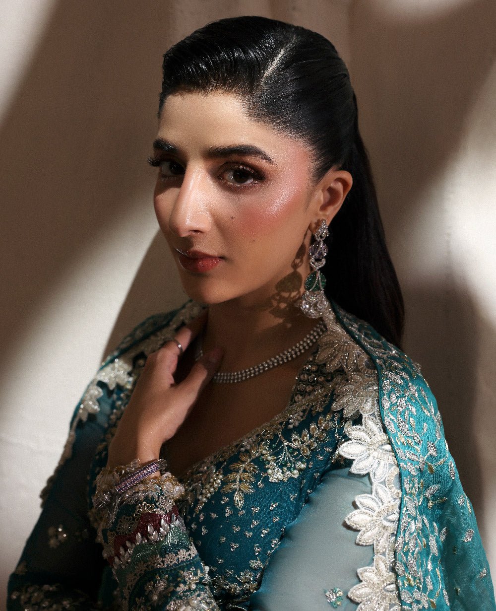 Republic Womens Wear Oriane Hand Embellished Net Bridal Maxi - Designer Photoshoot Gallery Angle 7 | IQNAZ Couture