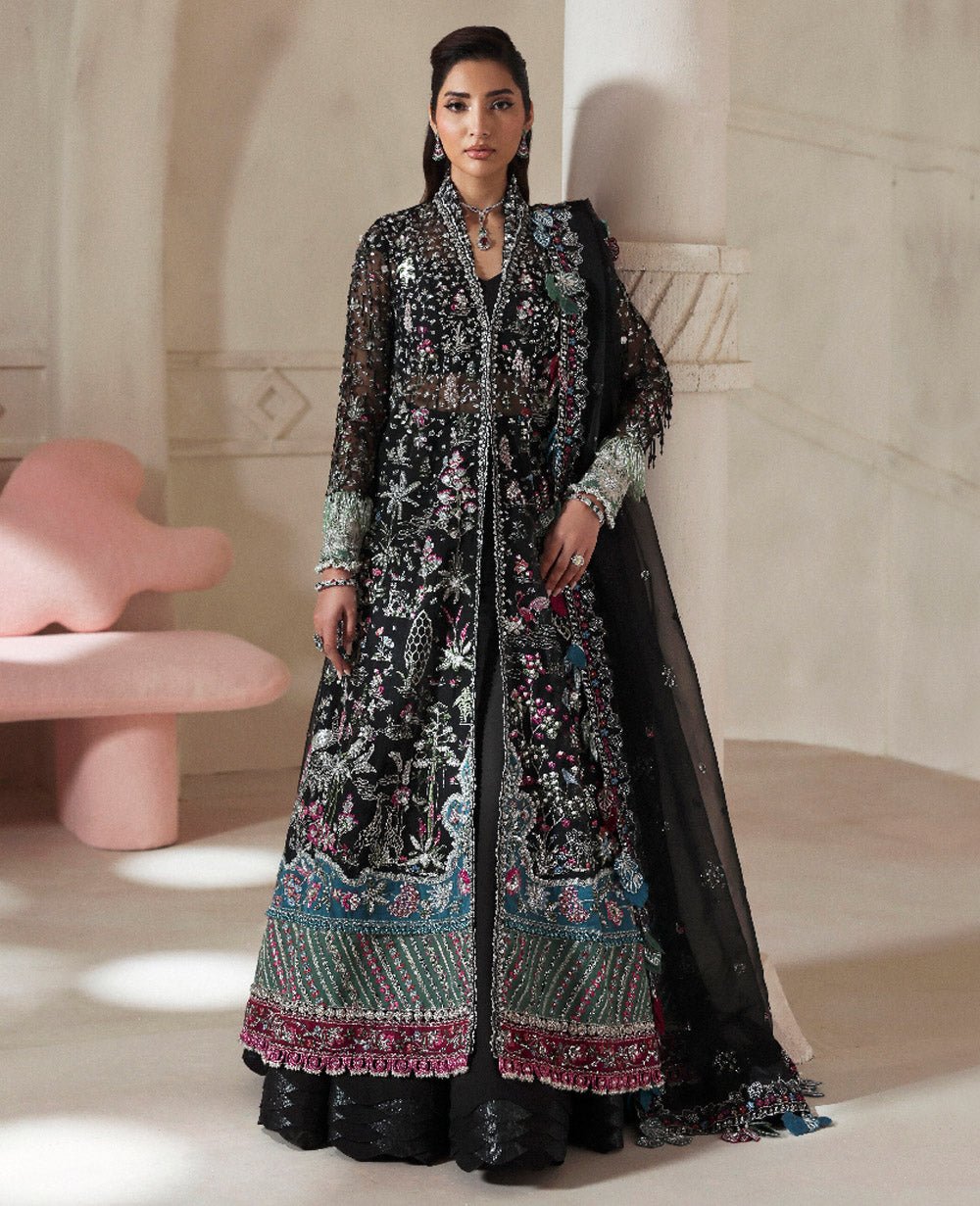 Republic Womens Wear Auriane Embroidered Organza Party Wear Suit – Model Front View Republic Womens Wear Auriane Embroidered Organza Party Wear Suit - Model Front Look | Pakistani Designer Replica Wholesale | IQNAZ