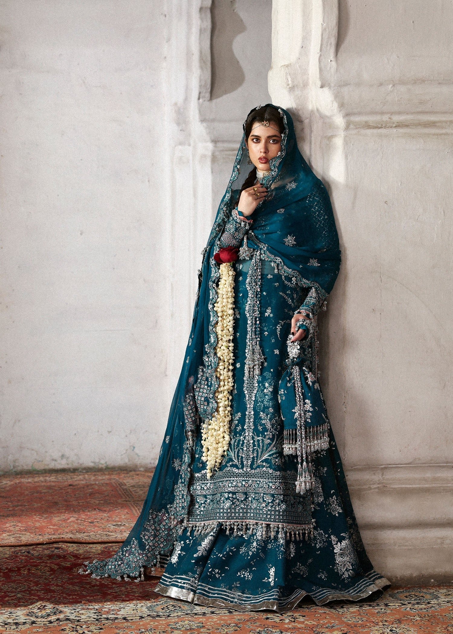 Hussain Rehar Embroidered Organza Party Wear Suit – Trouser & Bottom Fabric Hussain Rehar Embroidered Organza Party Wear Suit - Matching Bottom & Trouser Fabric Details | IQNAZ