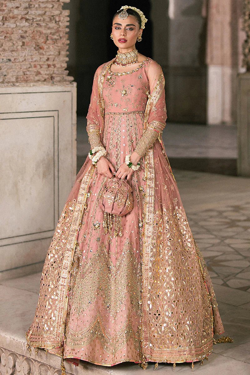 Mohsin Naveed Ranjha Hand Embellished Net Party Wear Suit – Model Front View Mohsin Naveed Ranjha Hand Embellished Net Party Wear Suit - Model Front Look | Pakistani Designer Replica Wholesale | IQNAZ