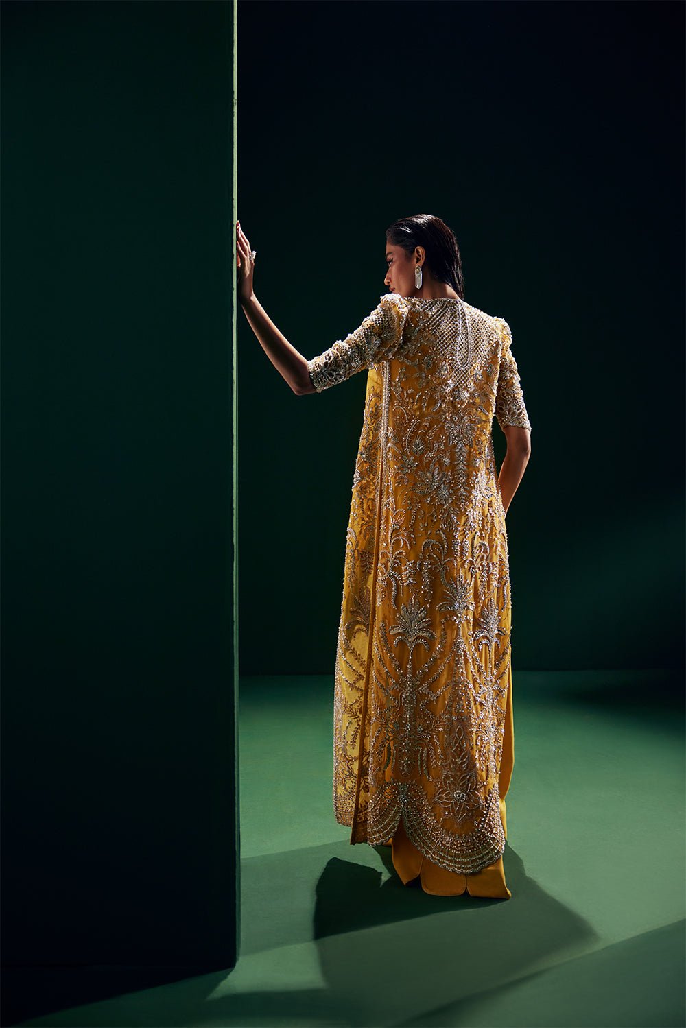 Soraya Monarch Embroidered Silk Party Wear Suit - Four-Sided Embroidered Dupatta & Pallu Border | IQNAZ