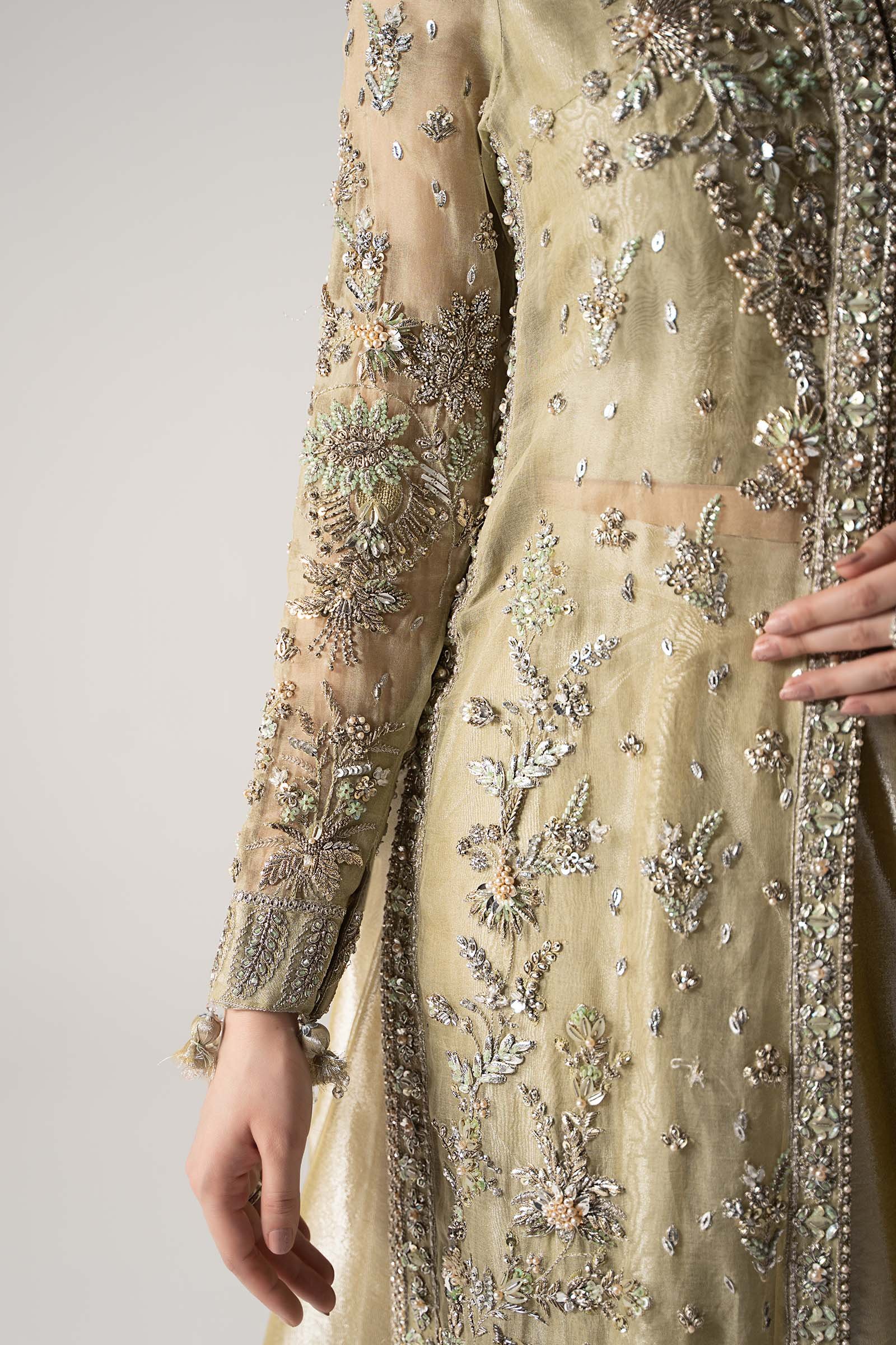 Maria B Embroidered Organza Party Wear Suit – Photoshoot Angle 11 Maria B Embroidered Organza Party Wear Suit - Designer Photoshoot Gallery Angle 11 | IQNAZ Couture