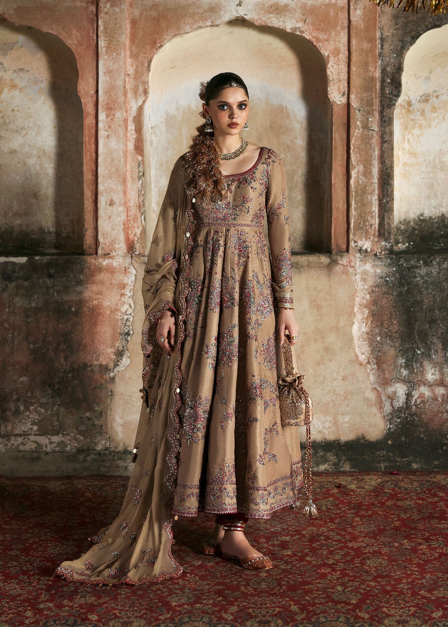 Hussain Rehar Hand Embellished Chiffon Party Wear Suit – Photoshoot Angle 7 Hussain Rehar Hand Embellished Chiffon Party Wear Suit - Designer Photoshoot Gallery Angle 7 | IQNAZ Couture