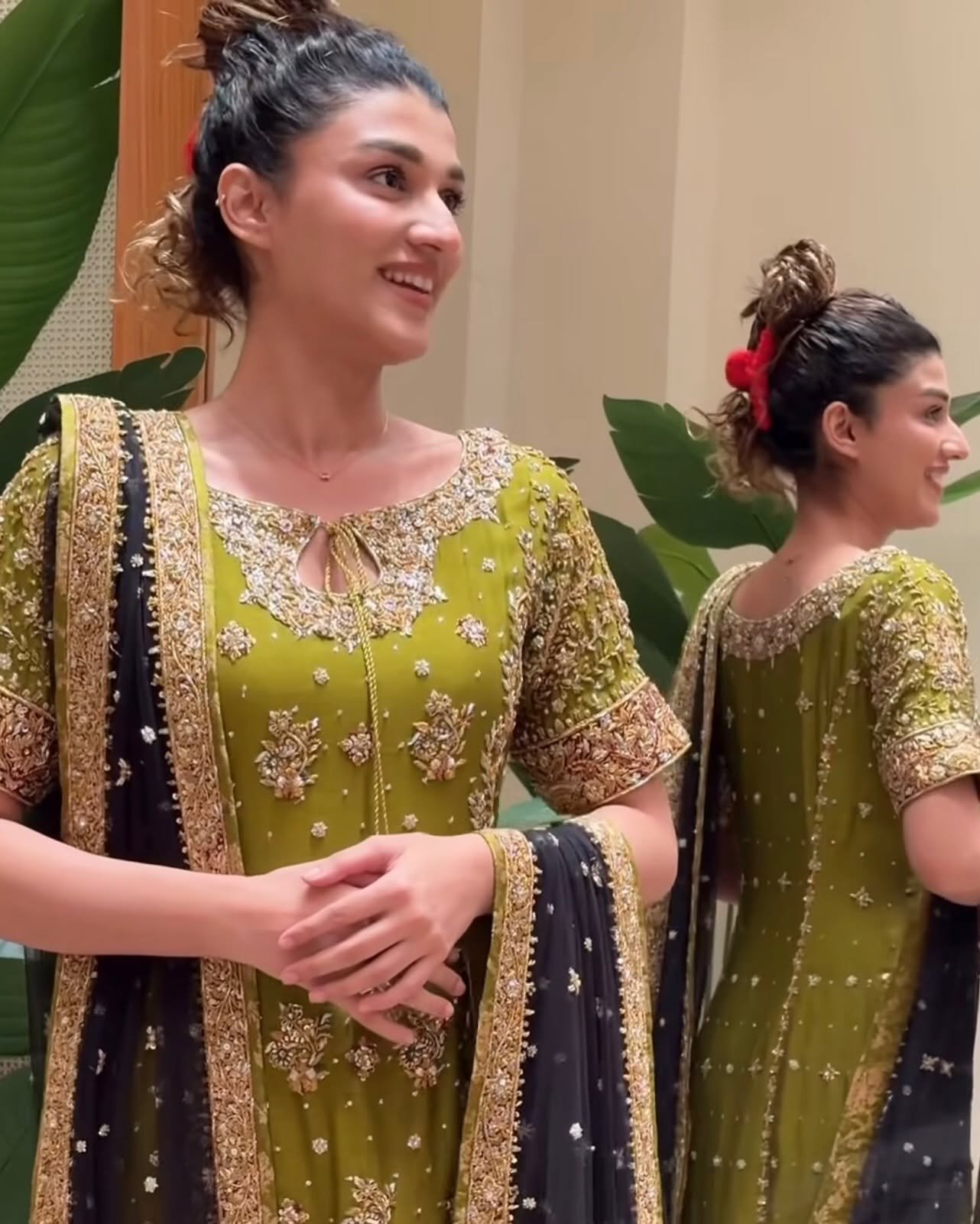 Zeeshan Danish Embroidered Silk Party Wear Suit – Photoshoot Angle 11 Zeeshan Danish Embroidered Silk Party Wear Suit - Designer Photoshoot Gallery Angle 11 | IQNAZ Couture