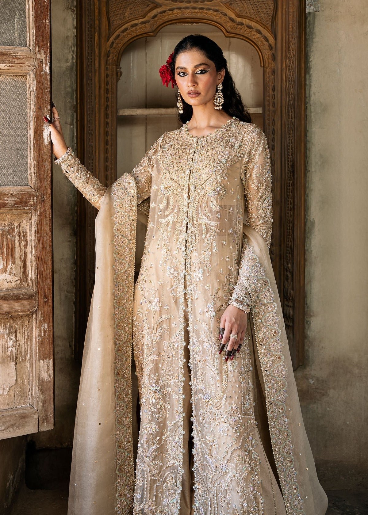 Kanwal Malik Embroidered Organza Party Wear Suit - Designer Photoshoot Gallery Angle 9 | IQNAZ Couture