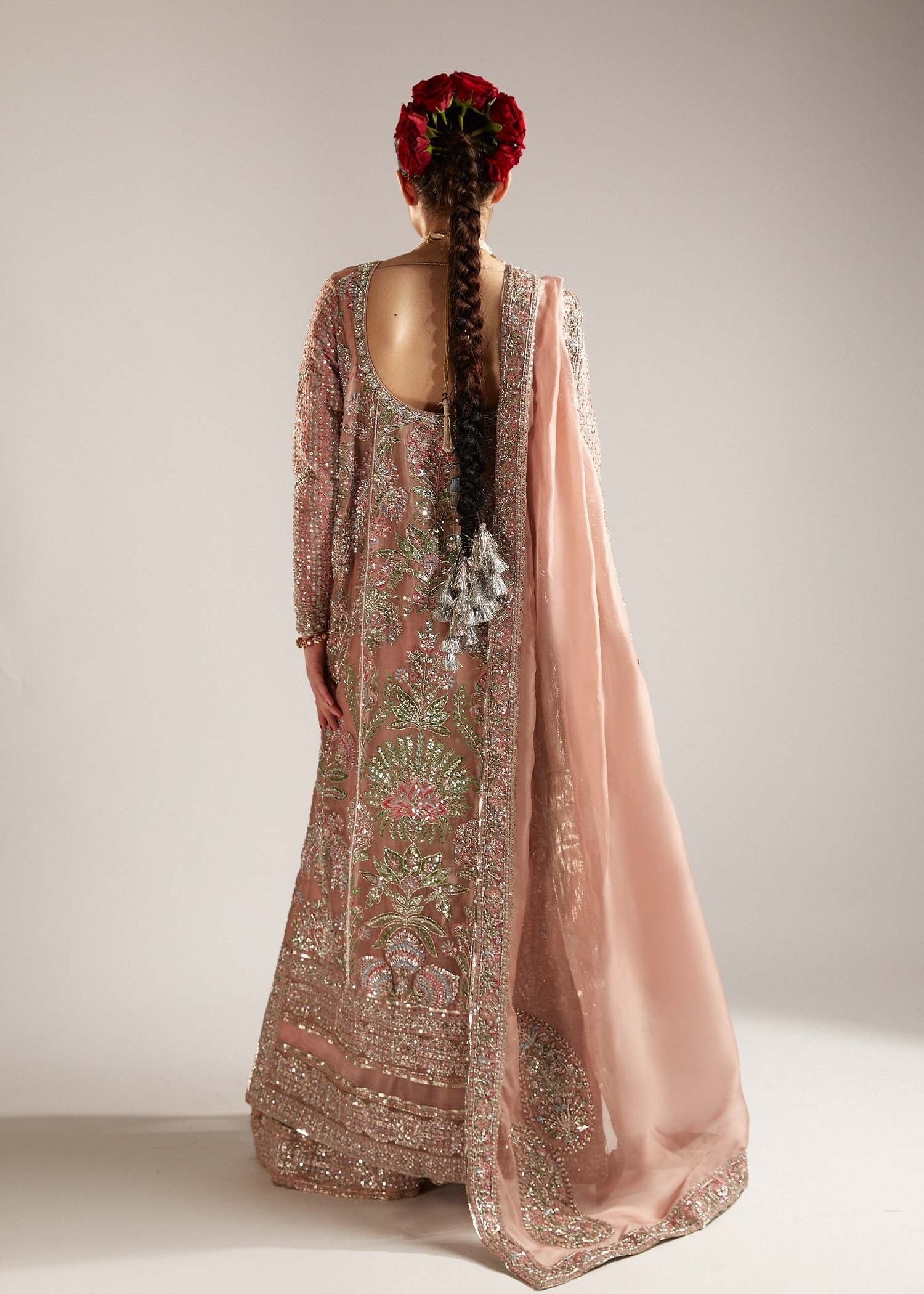 Hussain Rehar Verve Embroidered Organza Party Wear Suit – Photoshoot Angle 7 Hussain Rehar Verve Embroidered Organza Party Wear Suit - Designer Photoshoot Gallery Angle 7 | IQNAZ Couture