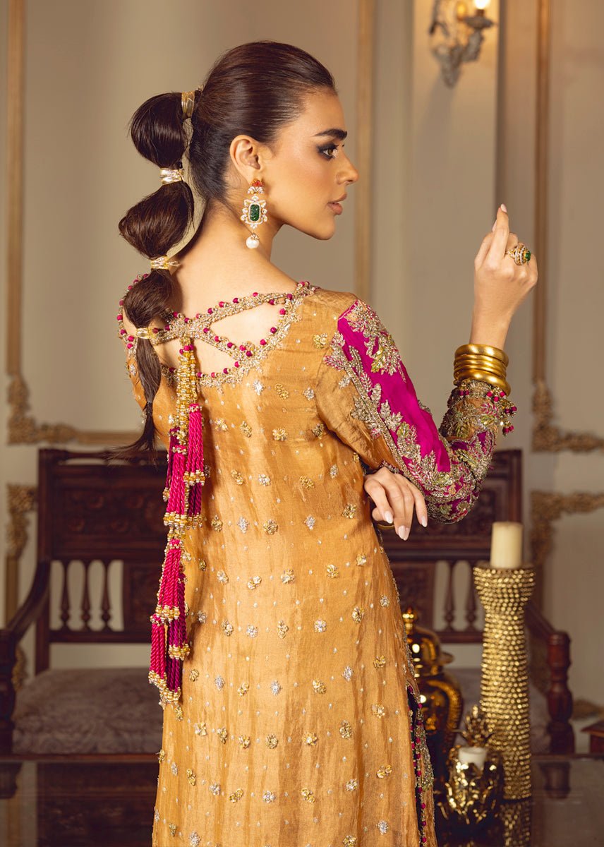 Sara Rohail Asghar Embroidered Silk Party Wear Suit - Designer Photoshoot Gallery Angle 6 | IQNAZ Couture