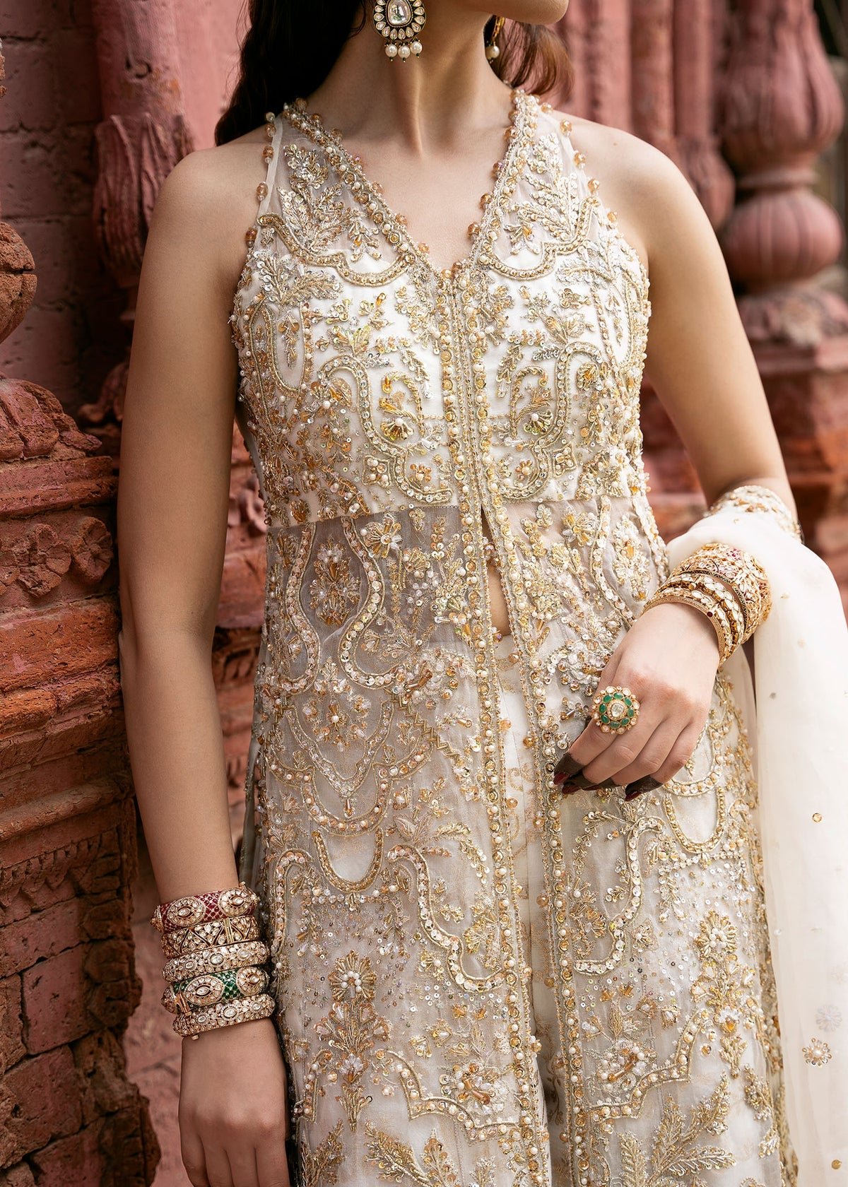 Kanwal Malik Nisha Embroidered Organza Party Wear Suit – Dupatta & Border Detailing Kanwal Malik Nisha Embroidered Organza Party Wear Suit - Four-Sided Embroidered Dupatta & Pallu Border | IQNAZ
