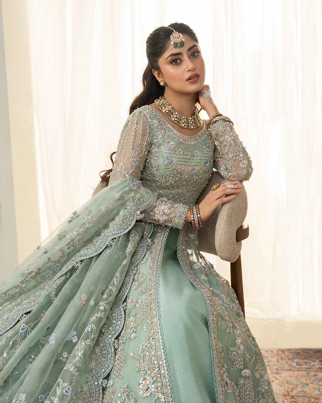 Faiza Saqlain Selin Hand Embellished Organza Party Wear Suit – Trouser & Bottom Fabric Faiza Saqlain Selin Hand Embellished Organza Party Wear Suit - Matching Bottom & Trouser Fabric Details | IQNAZ