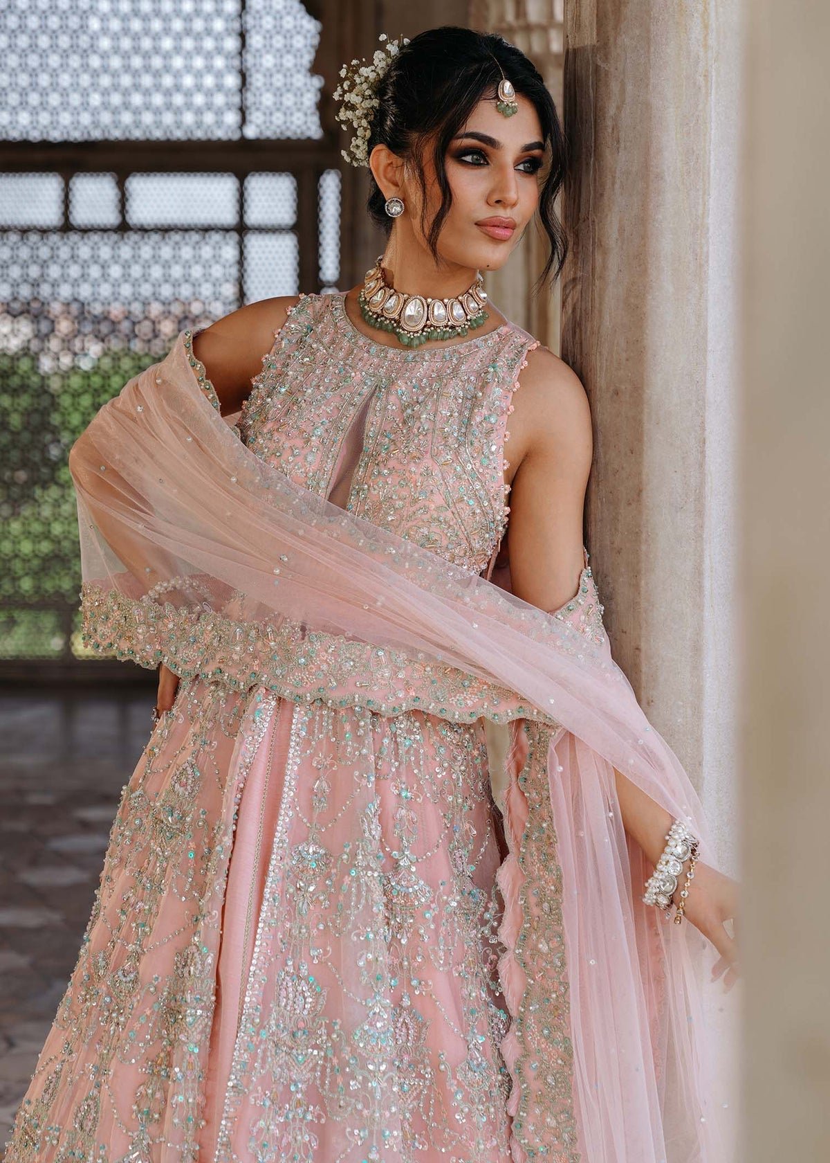 Kanwal Malik Fida Hand Embellished Organza Party Wear Suit - Designer Photoshoot Gallery Angle 6 | IQNAZ Couture