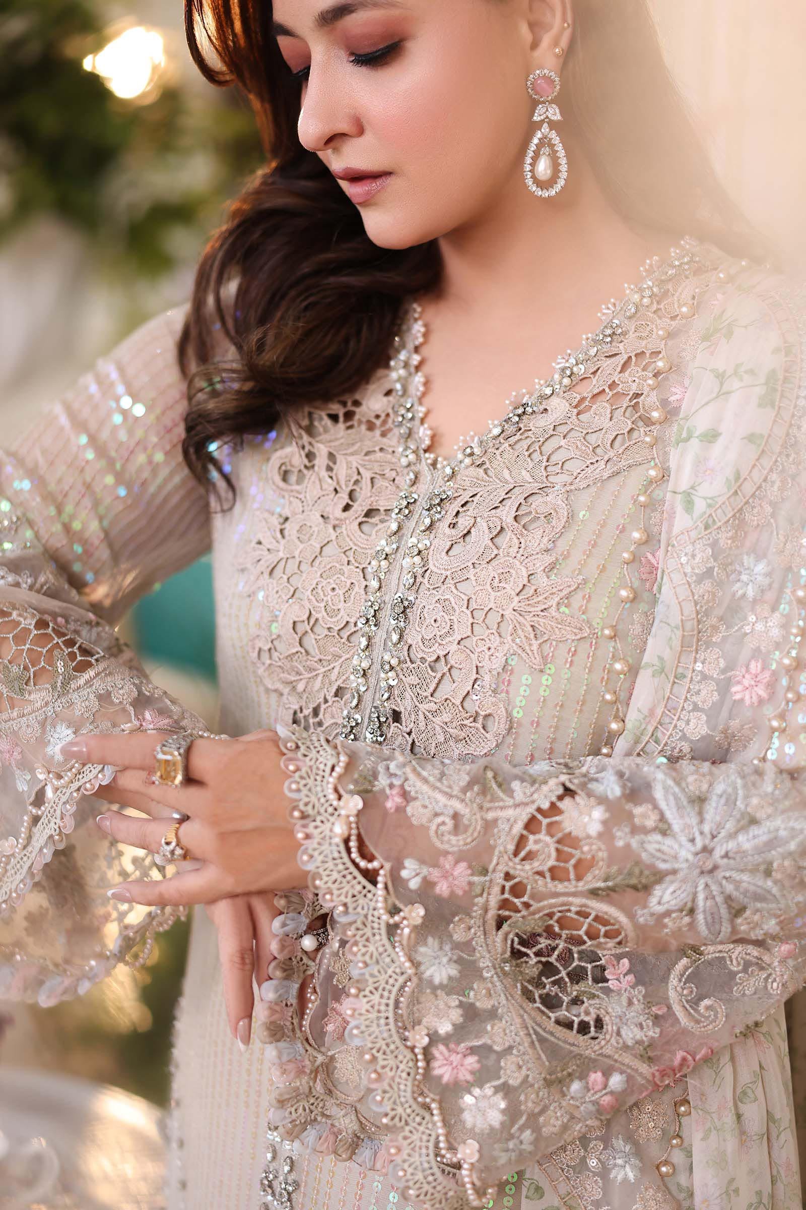 Maria B Luxury Embroidered Chiffon Party Wear Suit – Photoshoot Angle 6 Maria B Luxury Embroidered Chiffon Party Wear Suit - Designer Photoshoot Gallery Angle 6 | IQNAZ Couture