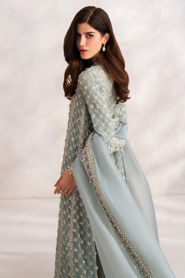 Elan Hand Embellished Organza Party Wear Gharara – Photoshoot Angle 6 Elan Hand Embellished Organza Party Wear Gharara - Designer Photoshoot Gallery Angle 6 | IQNAZ Couture