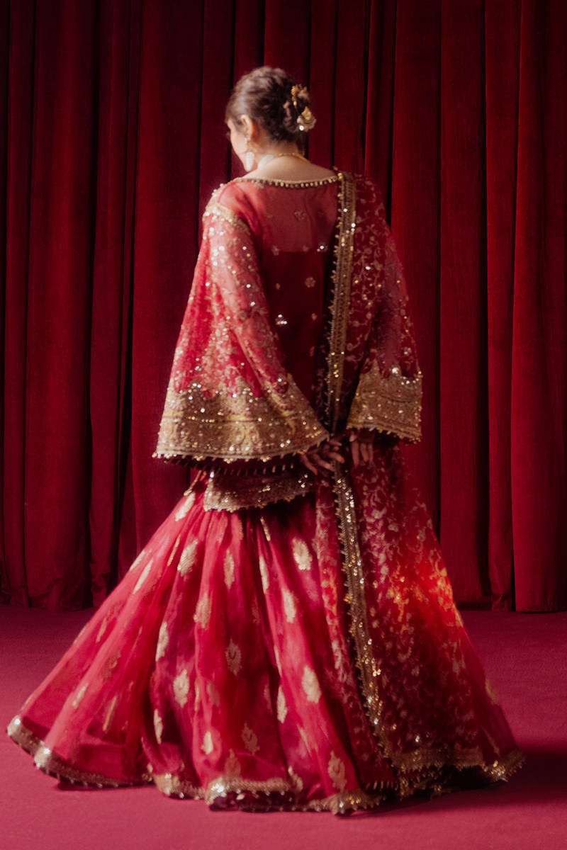 Republic Womens Wear Ela Hand Embellished Organza Party Wear Gharara – Dupatta & Border Detailing Republic Womens Wear Ela Hand Embellished Organza Party Wear Gharara - Four-Sided Embroidered Dupatta & Pallu Border | IQNAZ