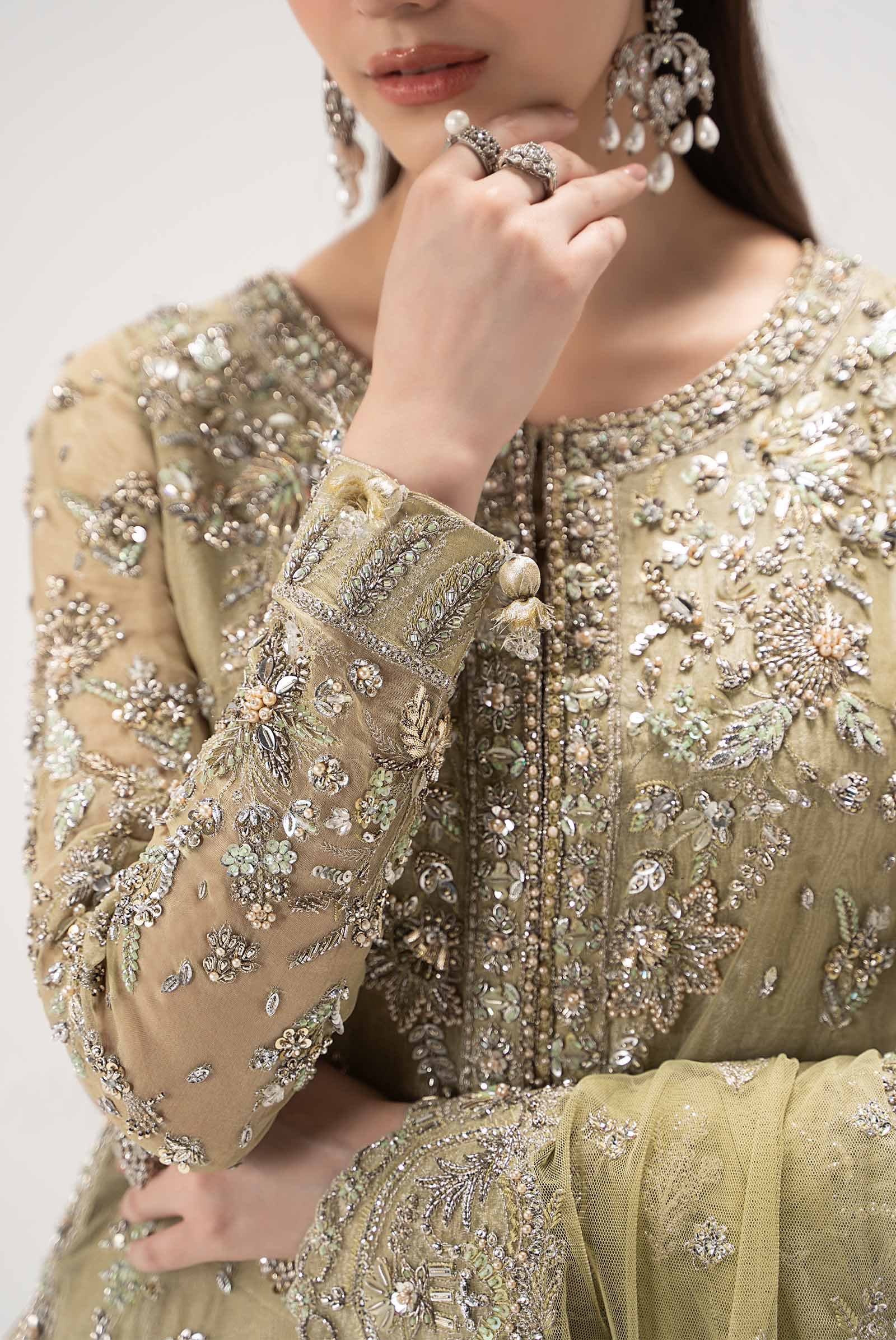 Maria B Embroidered Organza Party Wear Suit – Photoshoot Angle 10 Maria B Embroidered Organza Party Wear Suit - Designer Photoshoot Gallery Angle 10 | IQNAZ Couture