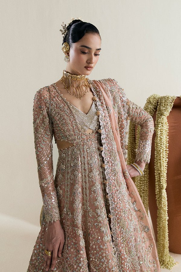 Suffuse Iris Couture Mahveen Hand Embellished Organza Party Wear Suit - Matching Bottom & Trouser Fabric Details | IQNAZ