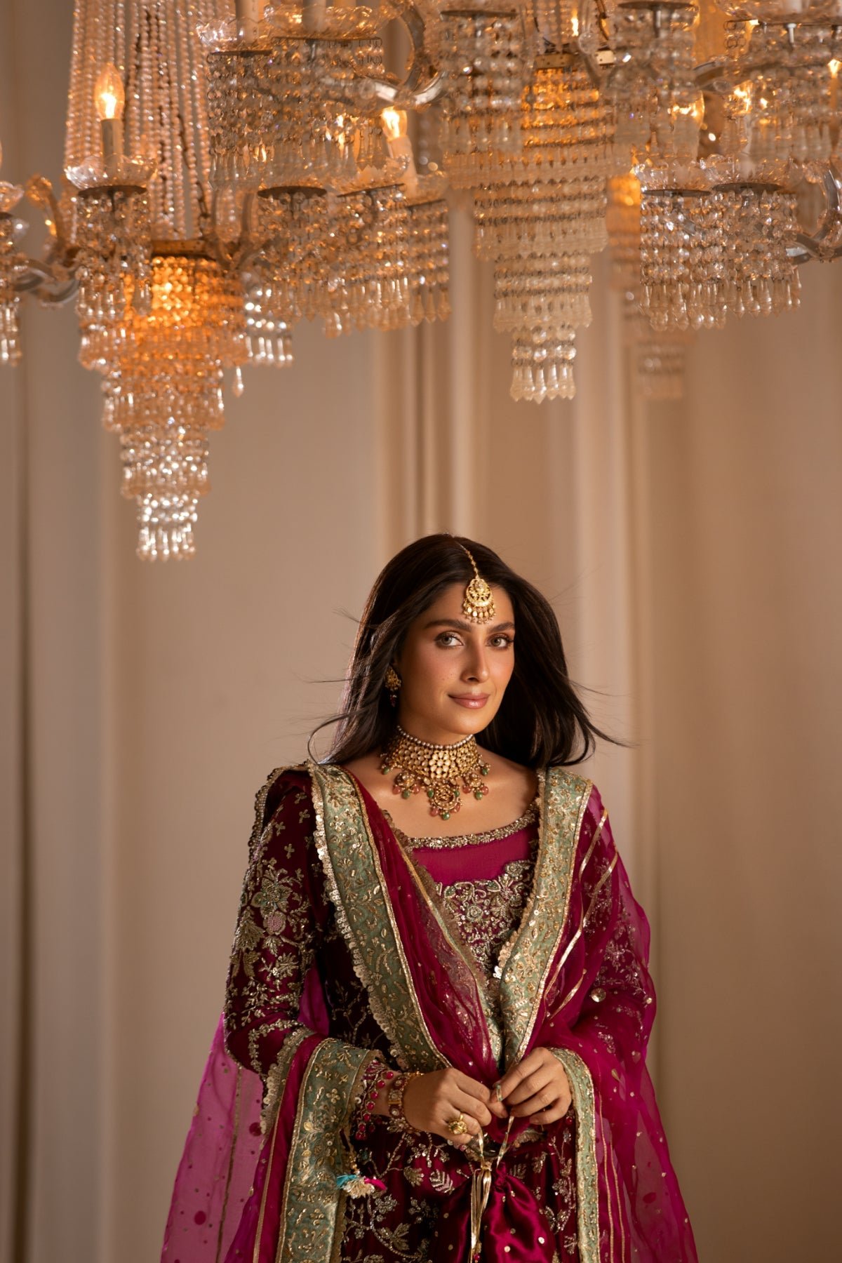 Republic Womens Wear Tabeer Embroidered Organza Party Wear Suit - Designer Photoshoot Gallery Angle 7 | IQNAZ Couture