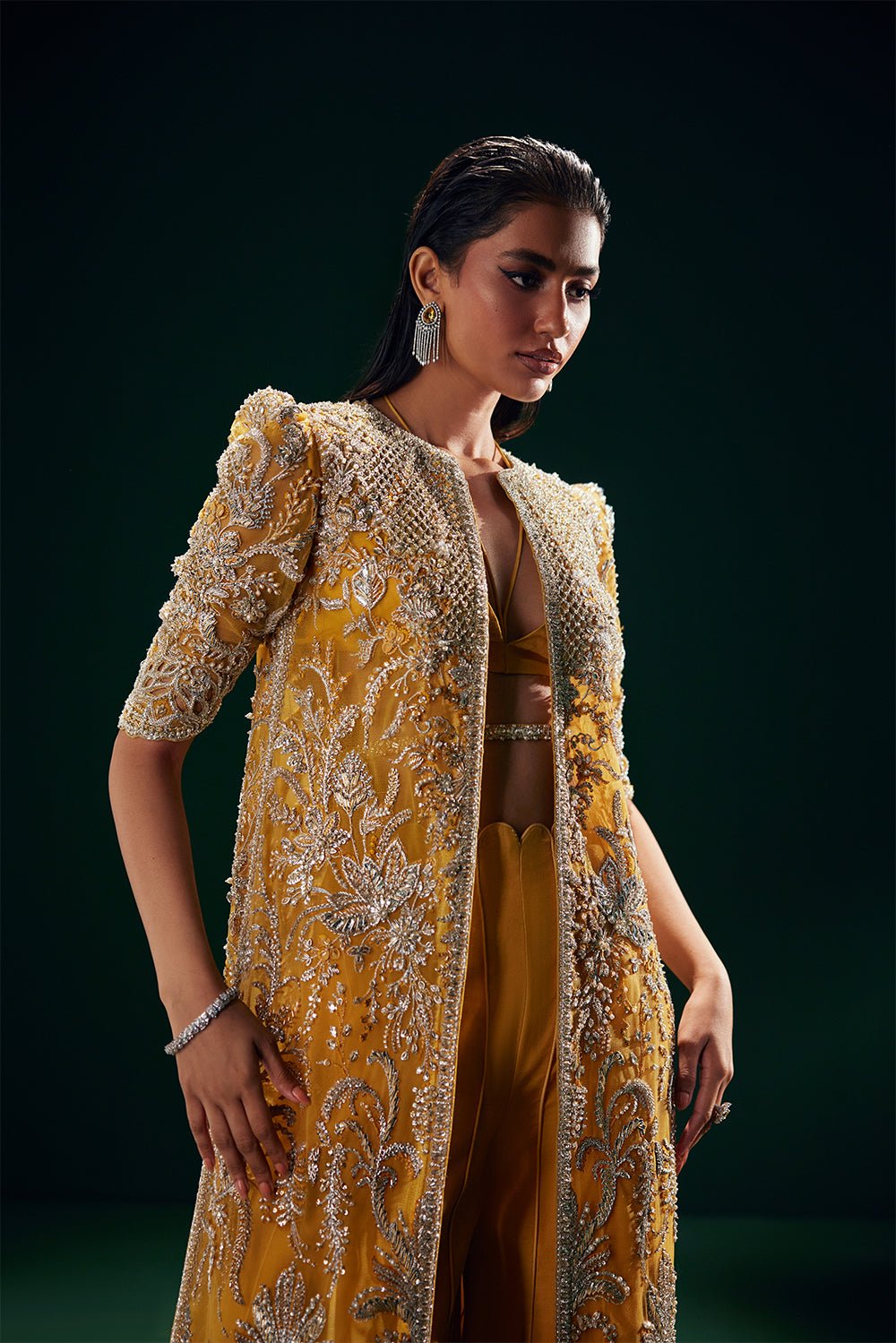 Soraya Monarch Embroidered Silk Party Wear Suit - Embroidered Back & Daman Silhouette Detailing | IQNAZ