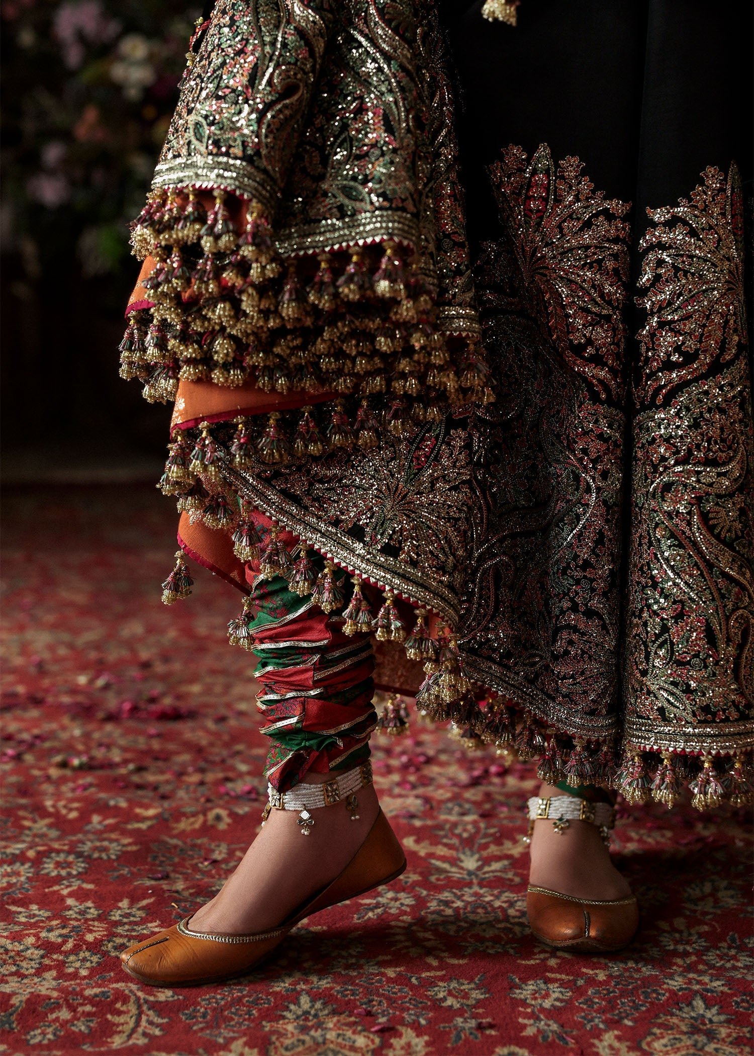 Hussain Rehar Embroidered Chiffon Party Wear Suit - Designer Photoshoot Gallery Angle 6 | IQNAZ Couture