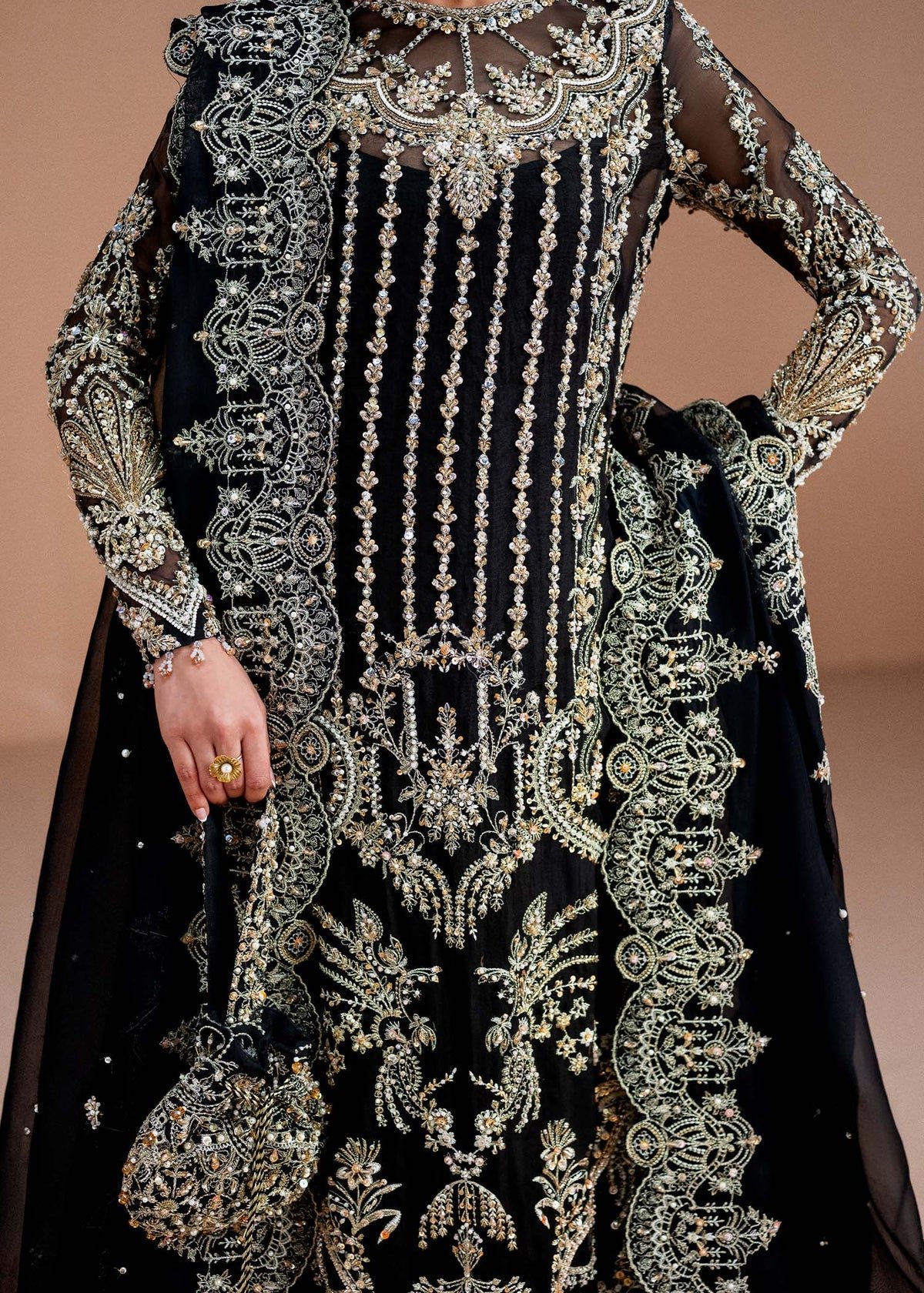 Kanwal Malik Rayen Hand Embellished Organza Party Wear Suit – Trouser & Bottom Fabric Kanwal Malik Rayen Hand Embellished Organza Party Wear Suit - Matching Bottom & Trouser Fabric Details | IQNAZ
