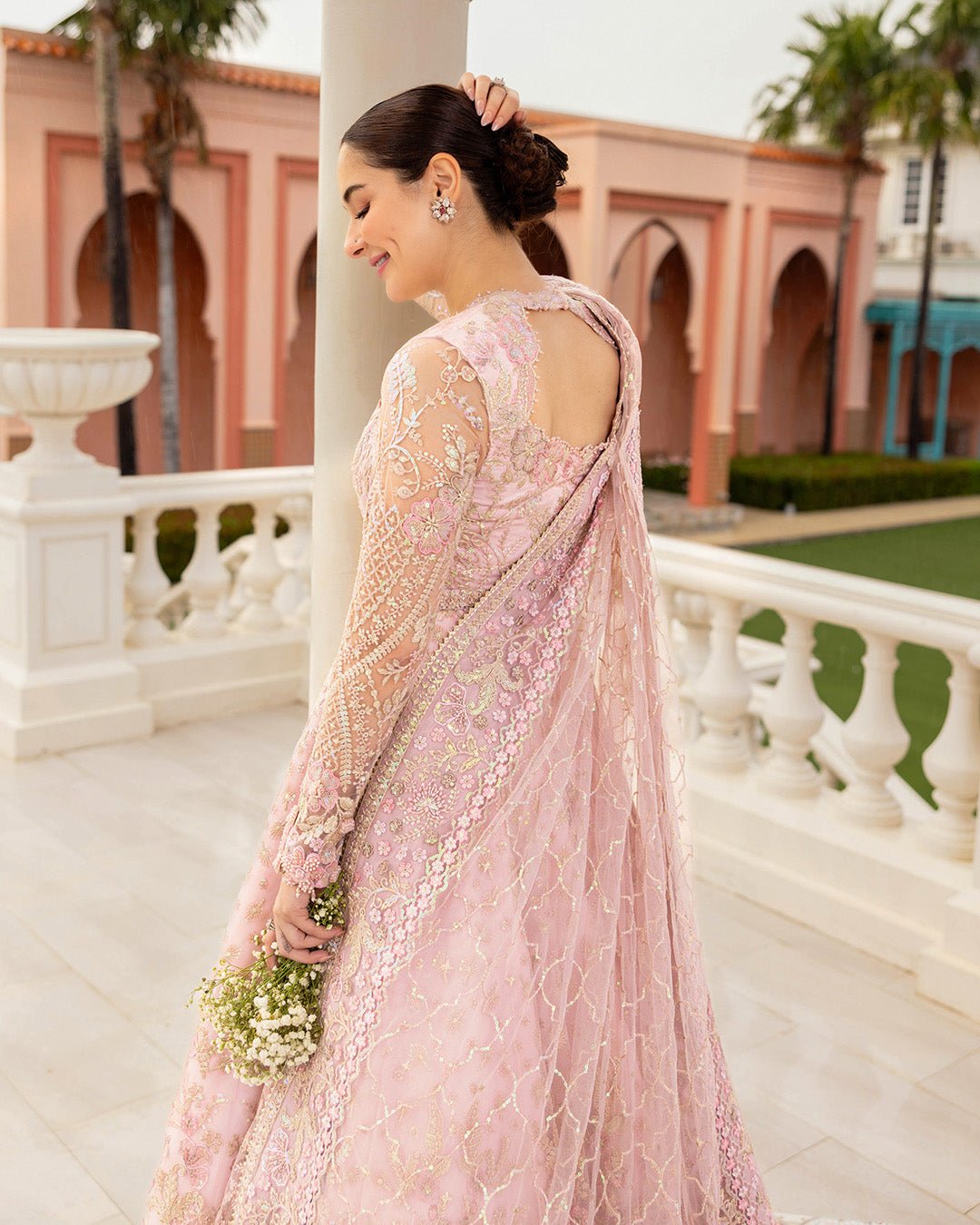 Faiza Saqlain Hand Embellished Silk Party Wear Suit – Photoshoot Angle 6 Faiza Saqlain Hand Embellished Silk Party Wear Suit - Designer Photoshoot Gallery Angle 6 | IQNAZ Couture
