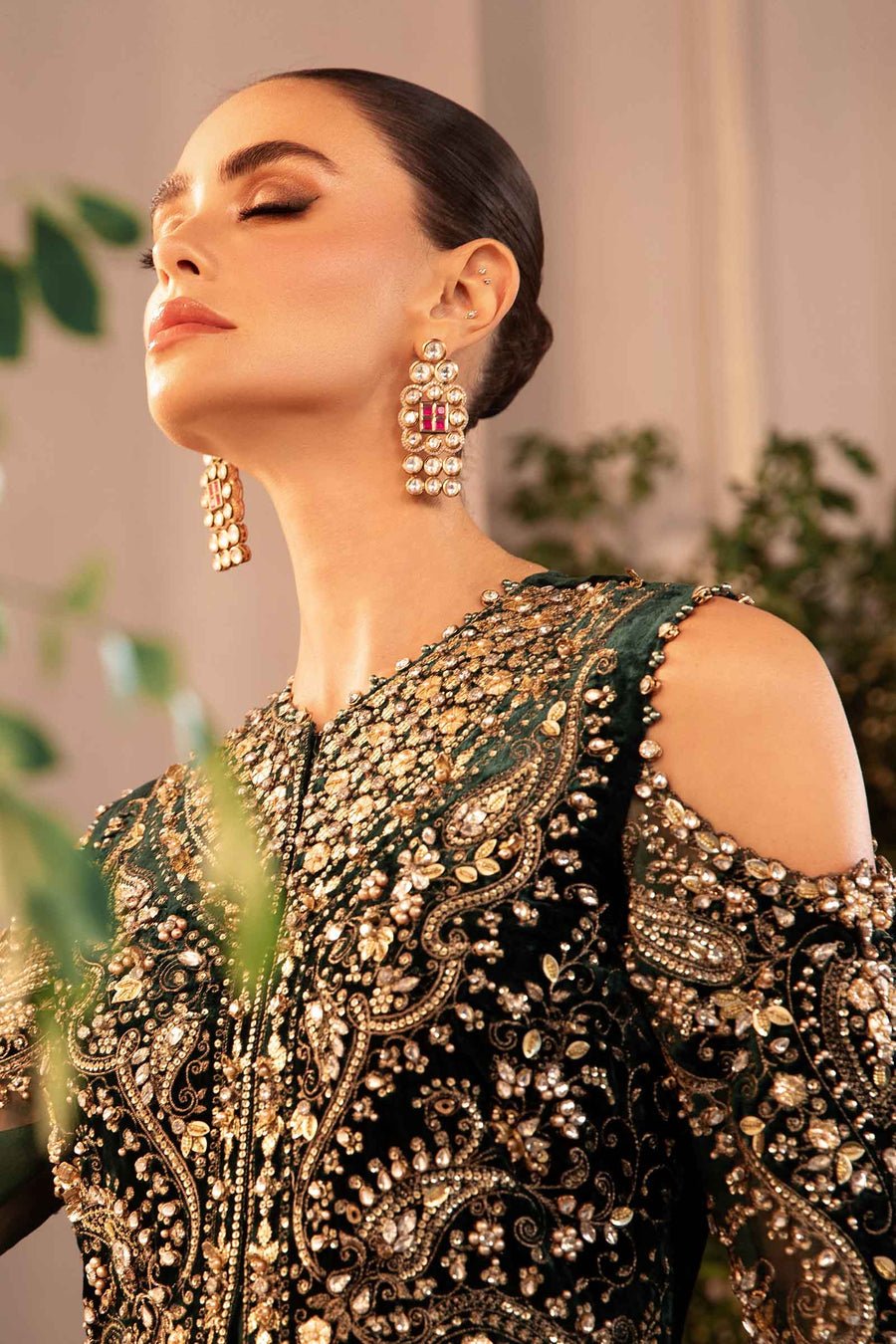 Maria B BD-2904 Hand Embellished Organza Party Wear Suit - Four-Sided Embroidered Dupatta & Pallu Border | IQNAZ