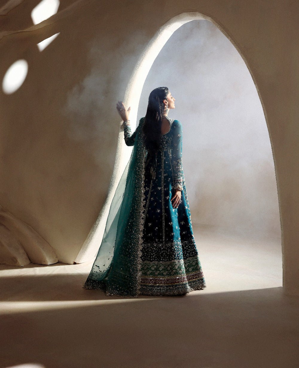 Republic Womens Wear Oriane Hand Embellished Net Bridal Maxi - Designer Photoshoot Gallery Angle 6 | IQNAZ Couture