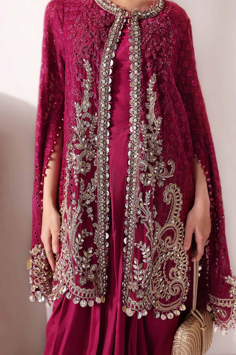 Maria B BD-3003 Embroidered Chiffon Party Wear Suit - Designer Photoshoot Gallery Angle 13 | IQNAZ Couture