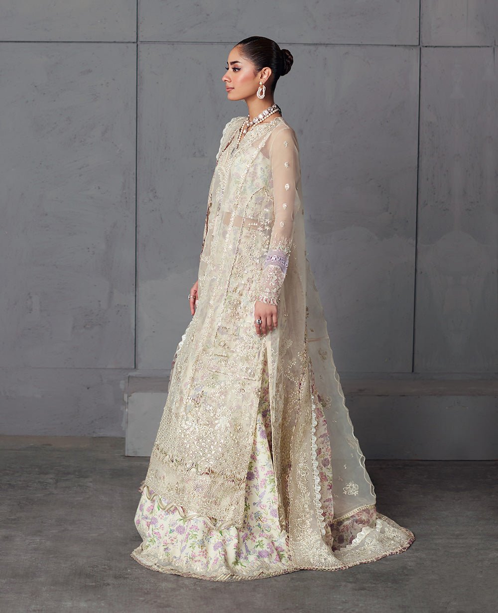 Republic Womens Wear Edera Hand Embellished Organza Party Wear Suit – Embroidery & Handwork Detail Republic Womens Wear Edera Hand Embellished Organza Party Wear Suit - Close-Up Hand Embellishment Tilla & Pearl Work | IQNAZ