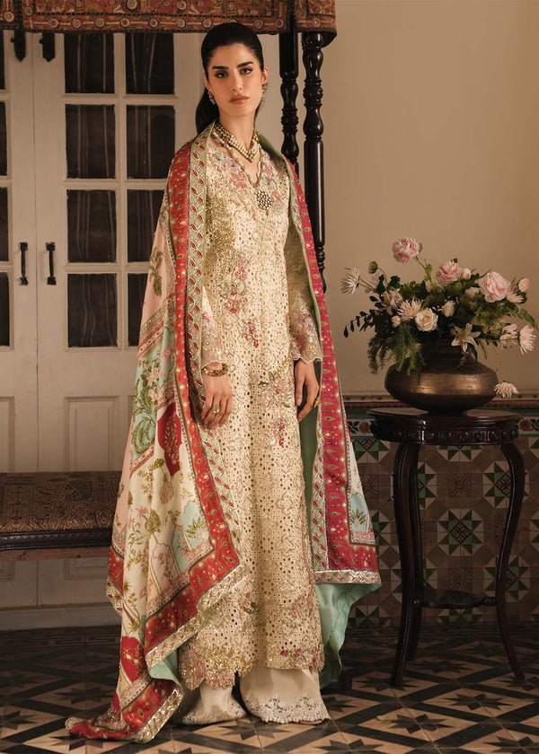 Saira Shakira Hand Embellished Silk Party Wear Suit - Four-Sided Embroidered Dupatta & Pallu Border | IQNAZ