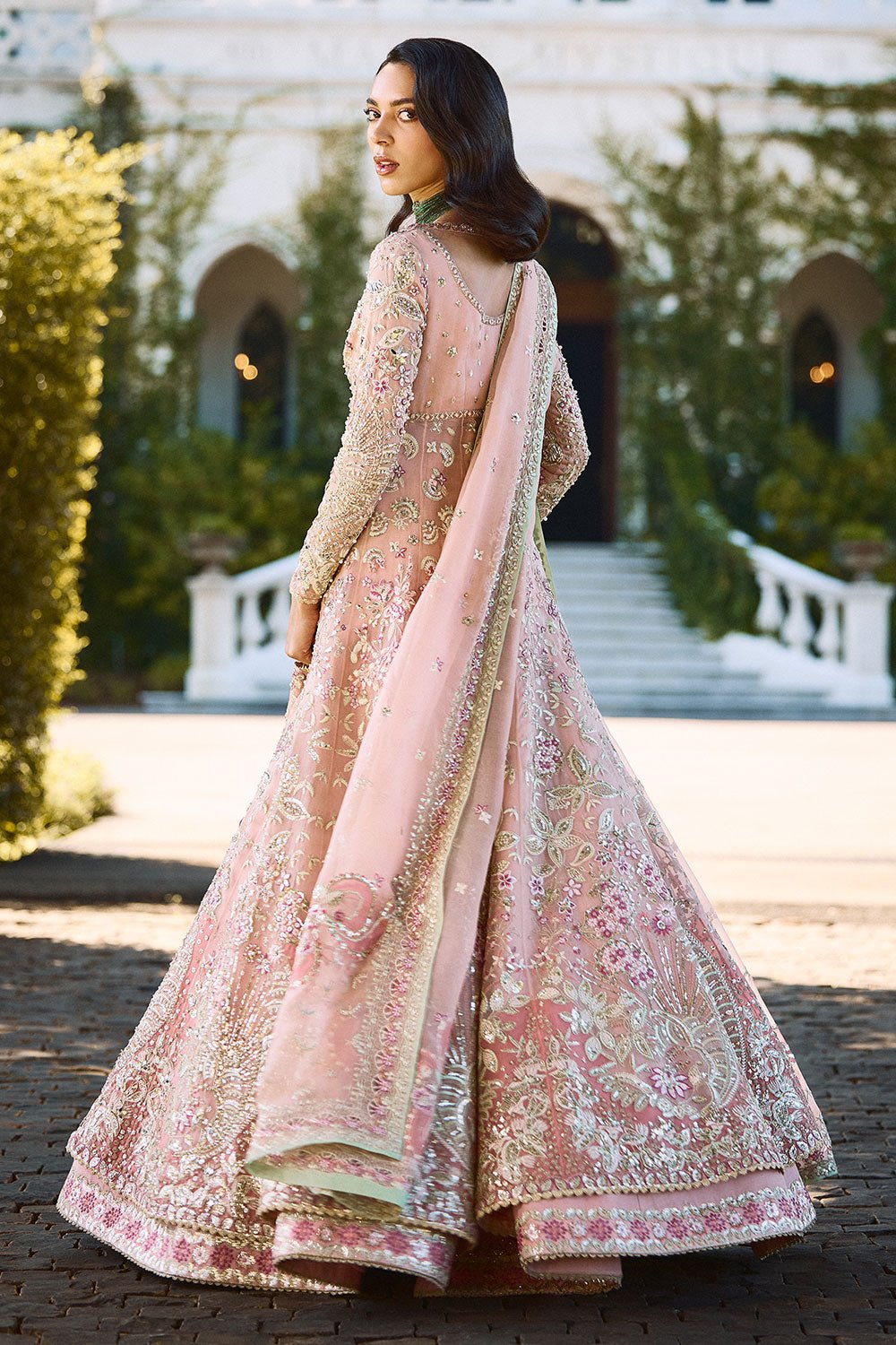 Soraya Florencea Hand Embellished Organza Party Wear Suit - Close-Up Hand Embellishment Tilla & Pearl Work | IQNAZ