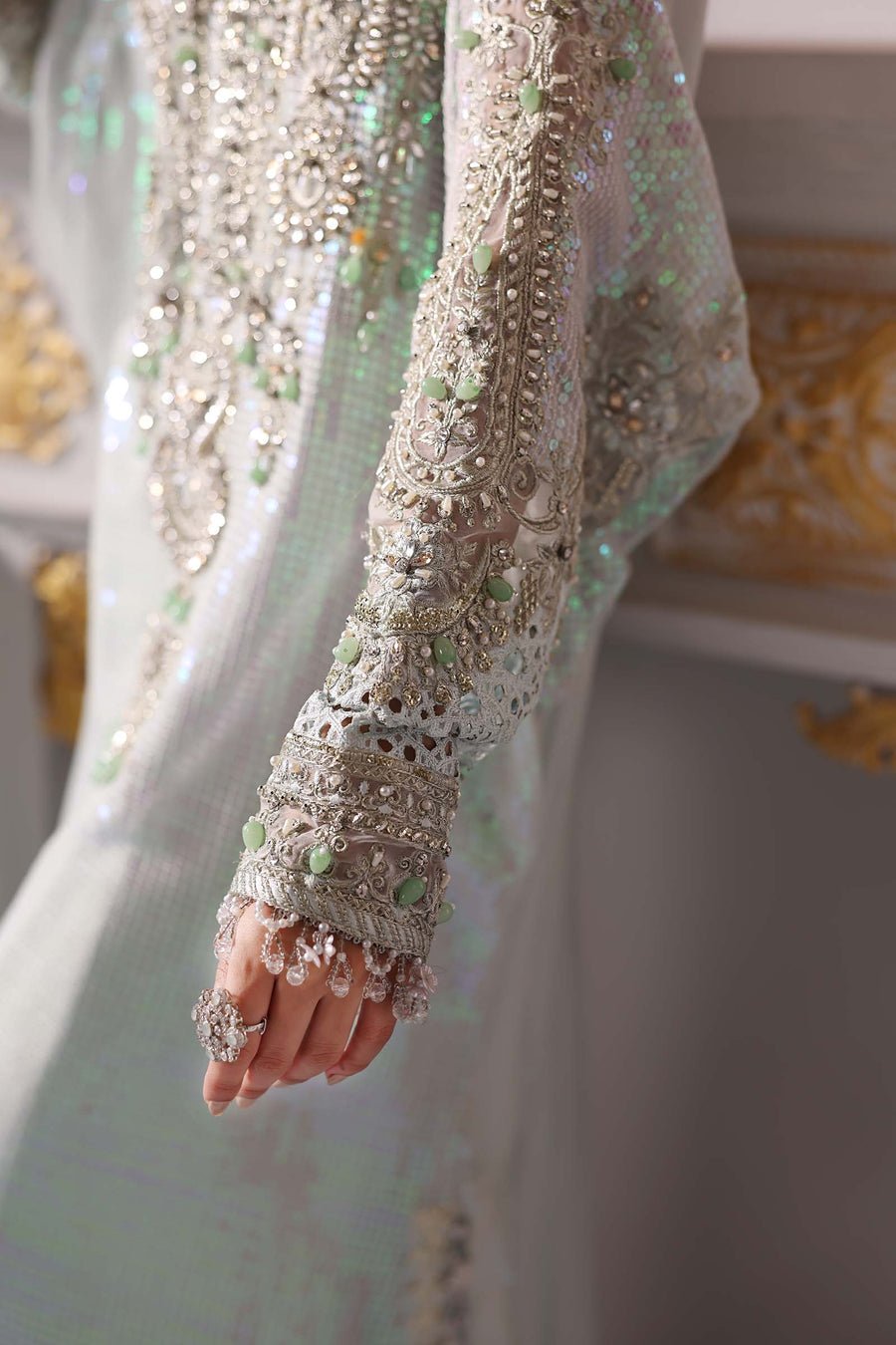 Maria B BD-3005 Embroidered Chiffon Party Wear Suit – Photoshoot Angle 11 Maria B BD-3005 Embroidered Chiffon Party Wear Suit - Designer Photoshoot Gallery Angle 11 | IQNAZ Couture