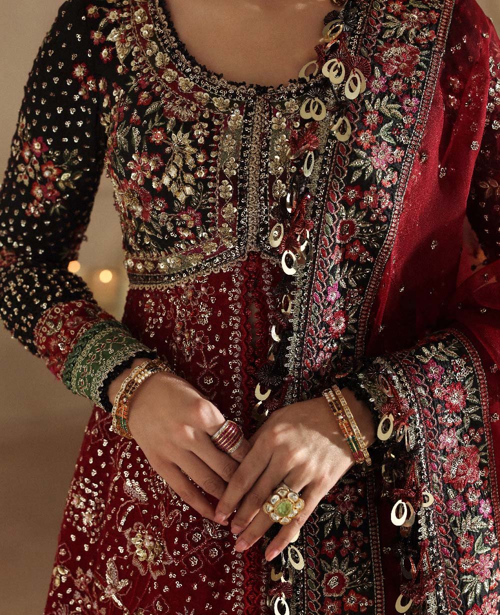 Republic Womens Wear Lucienne Embroidered Organza Party Wear Suit - Designer Photoshoot Gallery Angle 7 | IQNAZ Couture