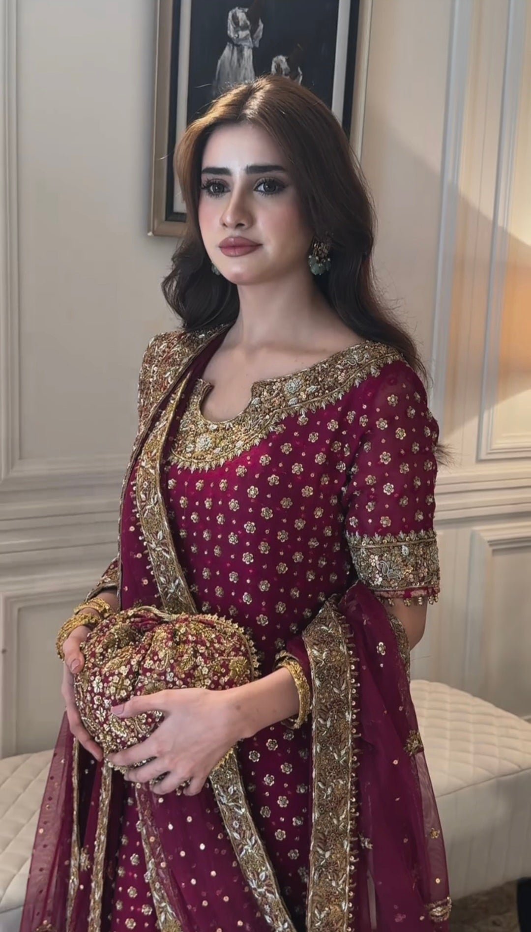 Haris Shakeel Hand Embellished Organza Party Wear Suit – Trouser & Bottom Fabric Haris Shakeel Hand Embellished Organza Party Wear Suit - Matching Bottom & Trouser Fabric Details | IQNAZ