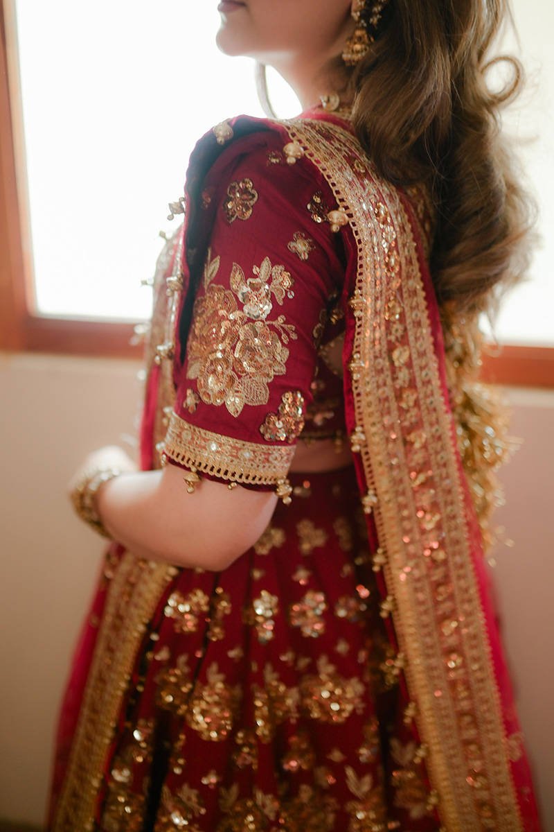 Mohsin Naveed Ranjha Bia Jaan Hand Embellished Organza Party Wear Suit - Designer Photoshoot Gallery Angle 13 | IQNAZ Couture