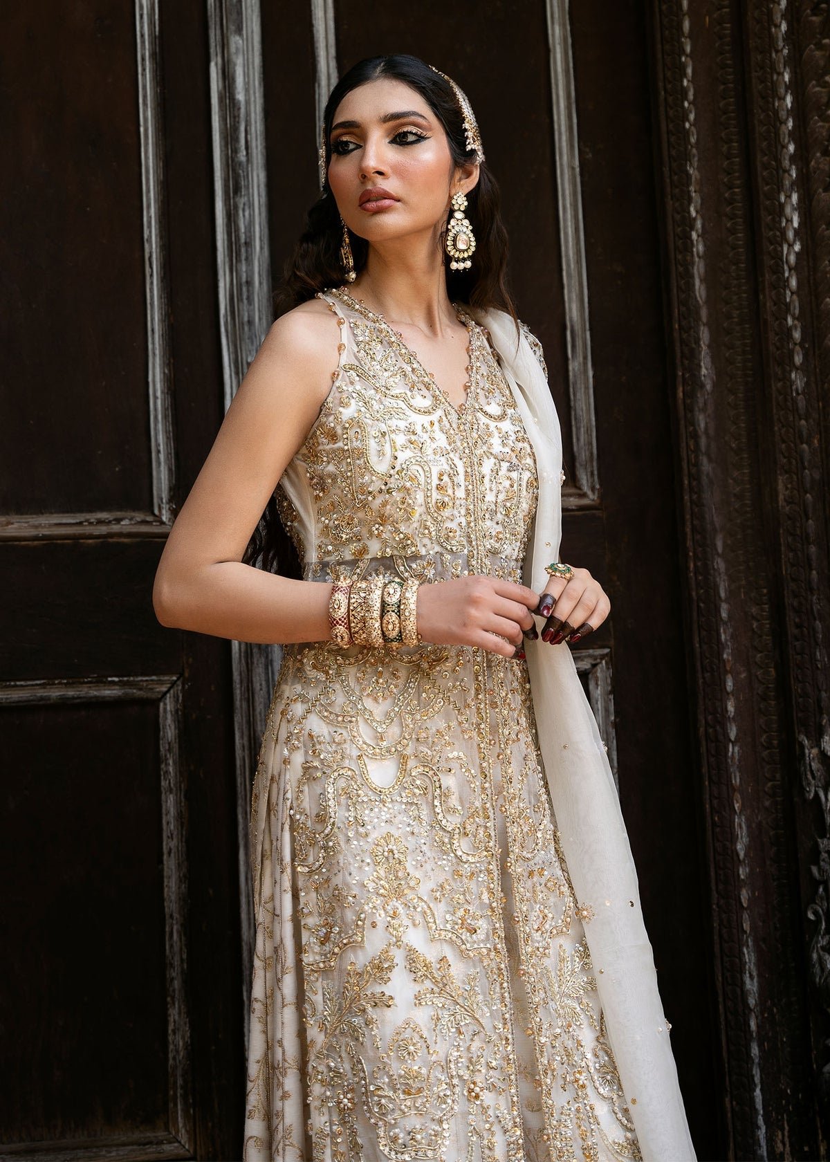 Kanwal Malik Nisha Embroidered Organza Party Wear Suit – Photoshoot Angle 9 Kanwal Malik Nisha Embroidered Organza Party Wear Suit - Designer Photoshoot Gallery Angle 9 | IQNAZ Couture