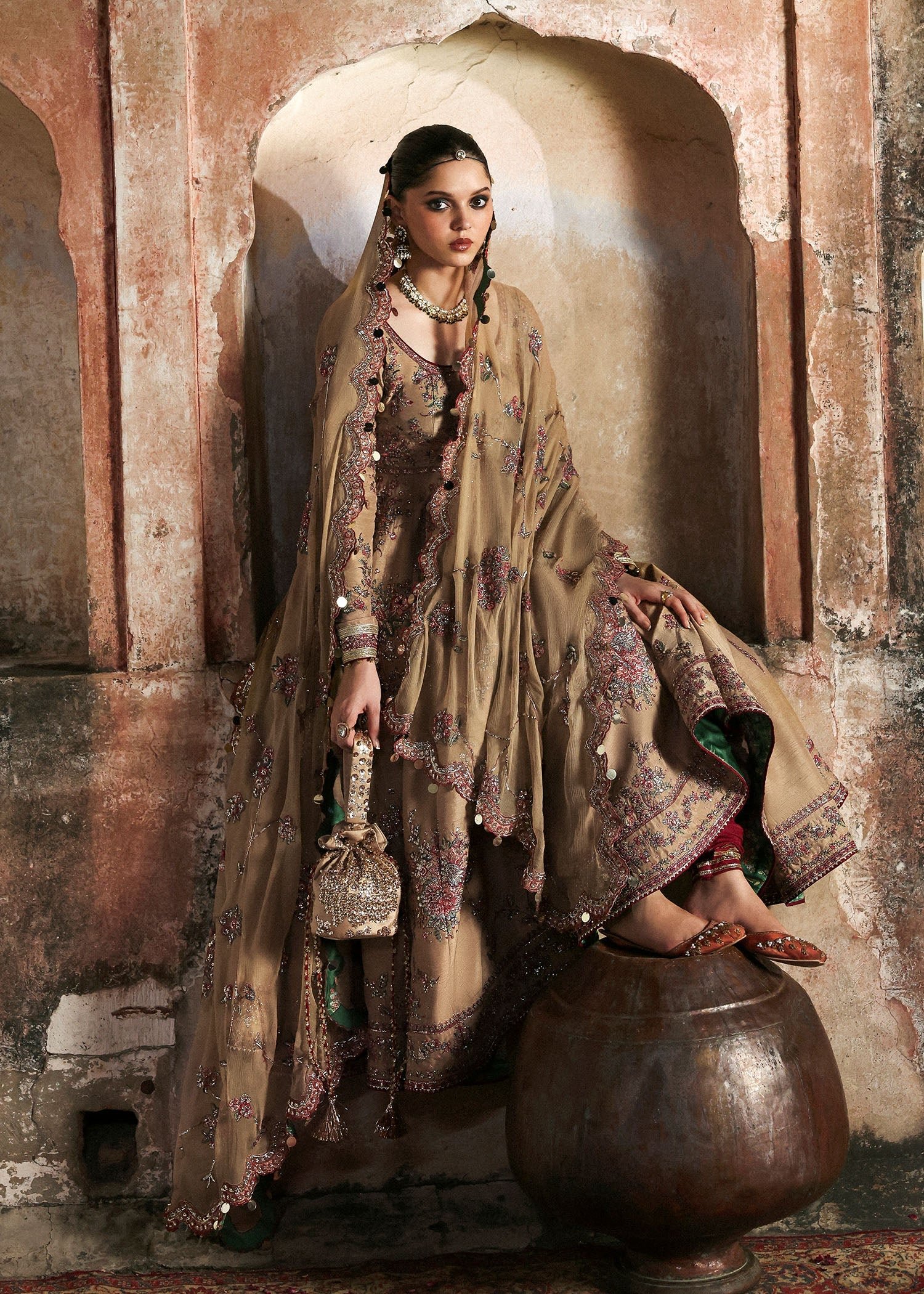 Hussain Rehar Hand Embellished Chiffon Party Wear Suit – Trouser & Bottom Fabric Hussain Rehar Hand Embellished Chiffon Party Wear Suit - Matching Bottom & Trouser Fabric Details | IQNAZ